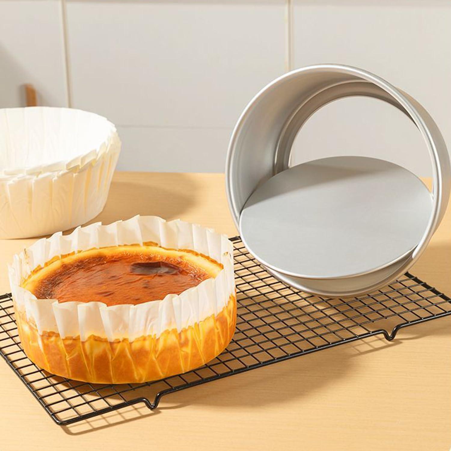 50 Forros de Papel Desechables para Pasteles Basque YJLMTCF 10.16 cm