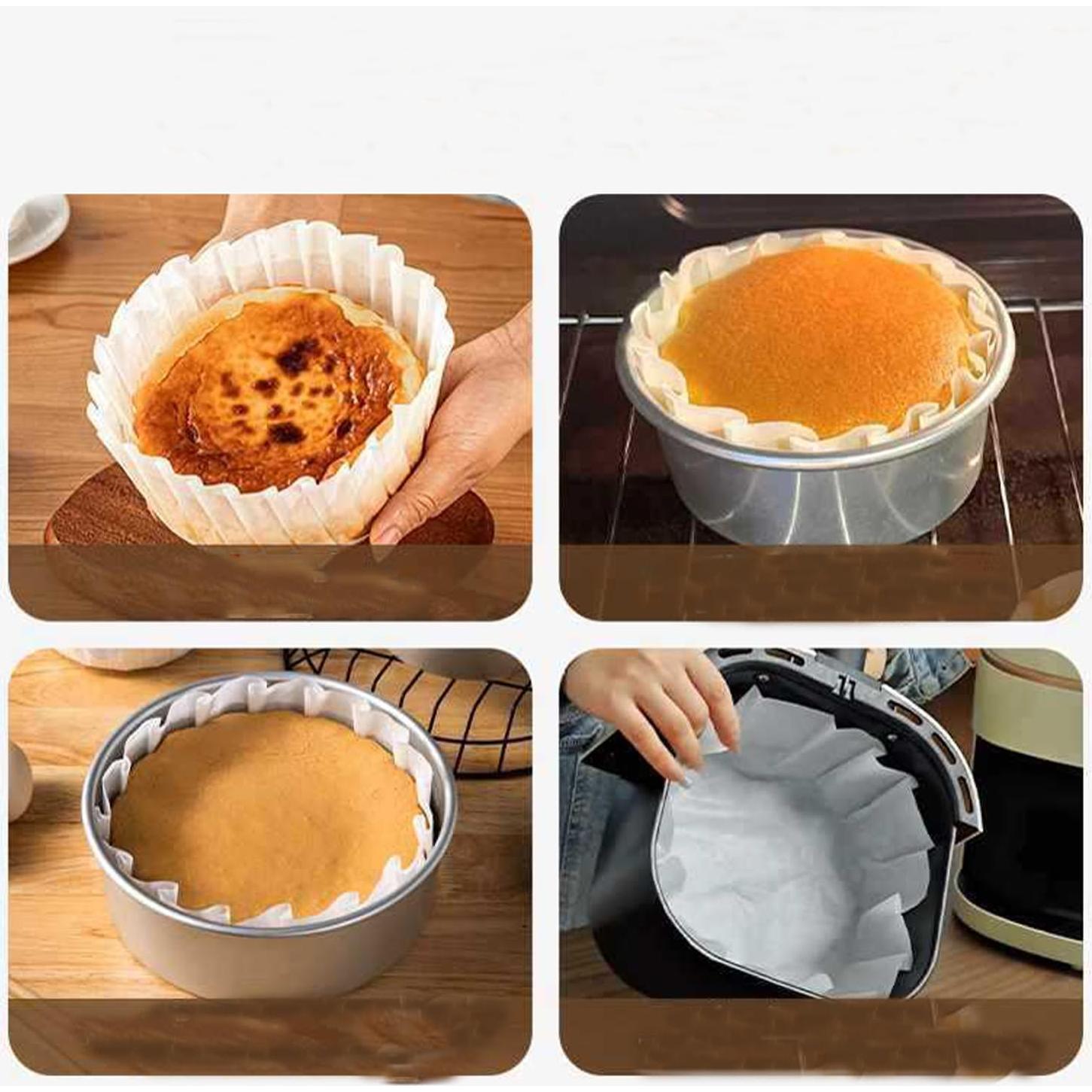 50 Forros de Papel Desechables para Pasteles Basque YJLMTCF 10.16 cm