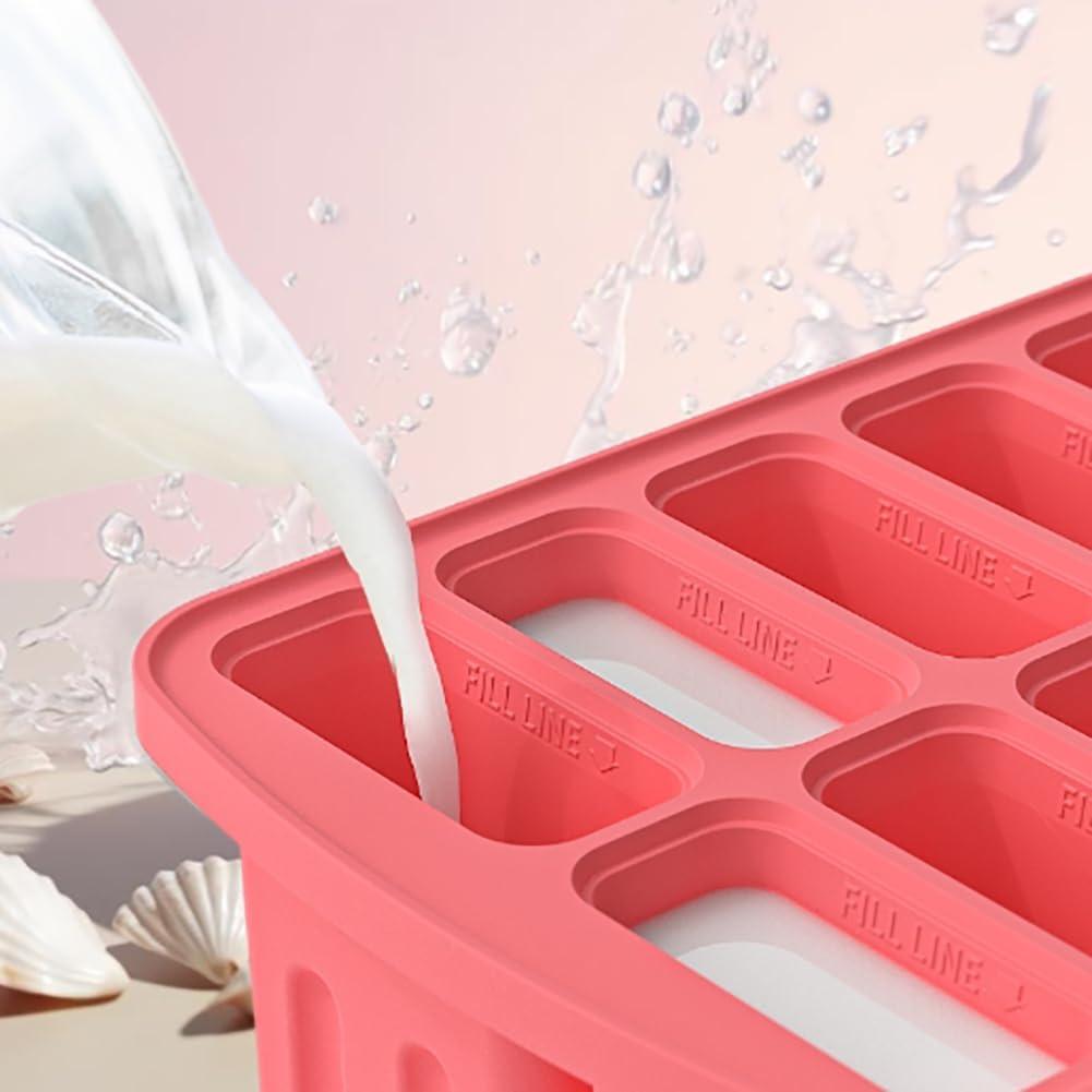 Moldes de Paletas de Silicona Jutcll 10 Cavidades Libre BPA