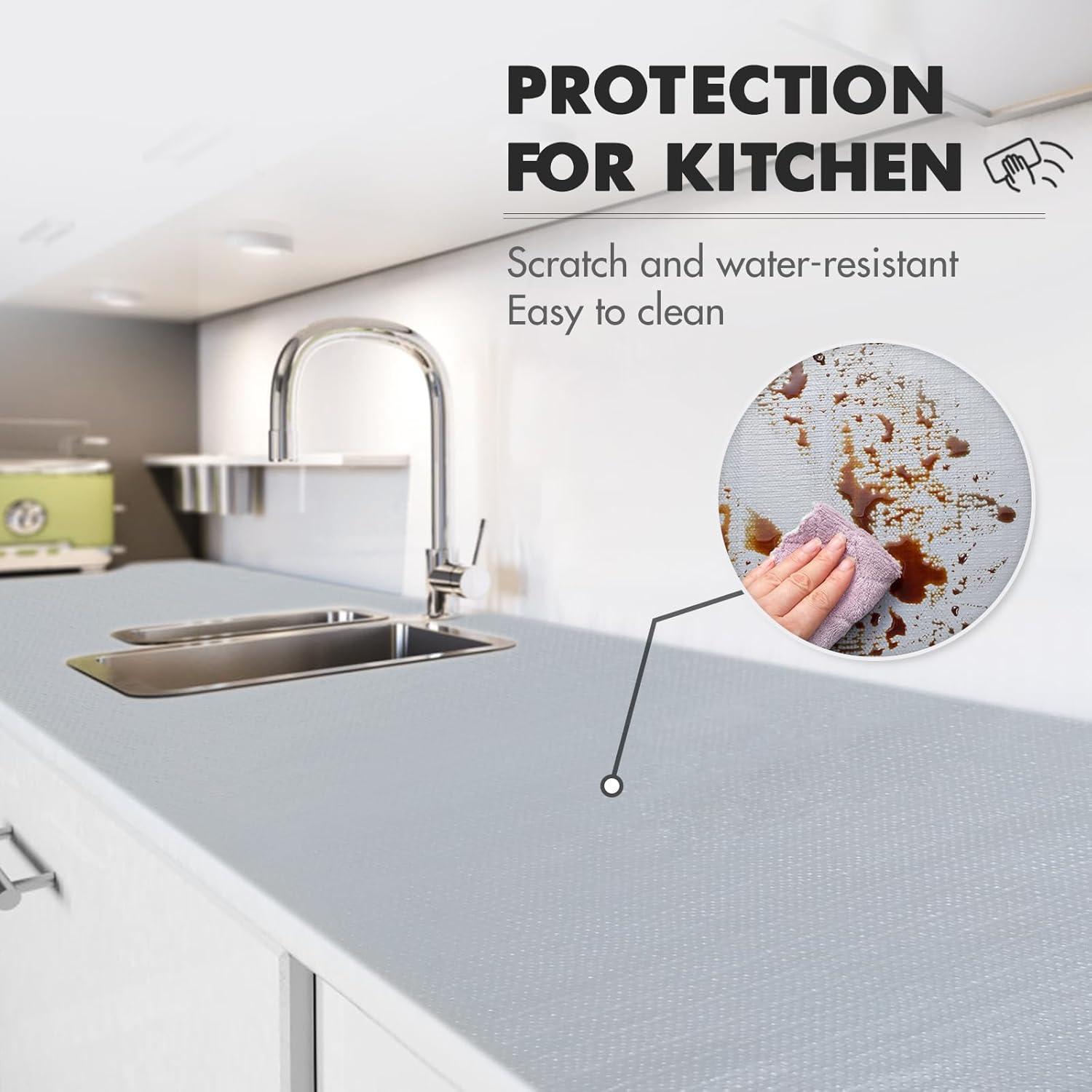 Forro de Estante Viseeko Gris 30.48 cm x 3.05 m Antideslizante