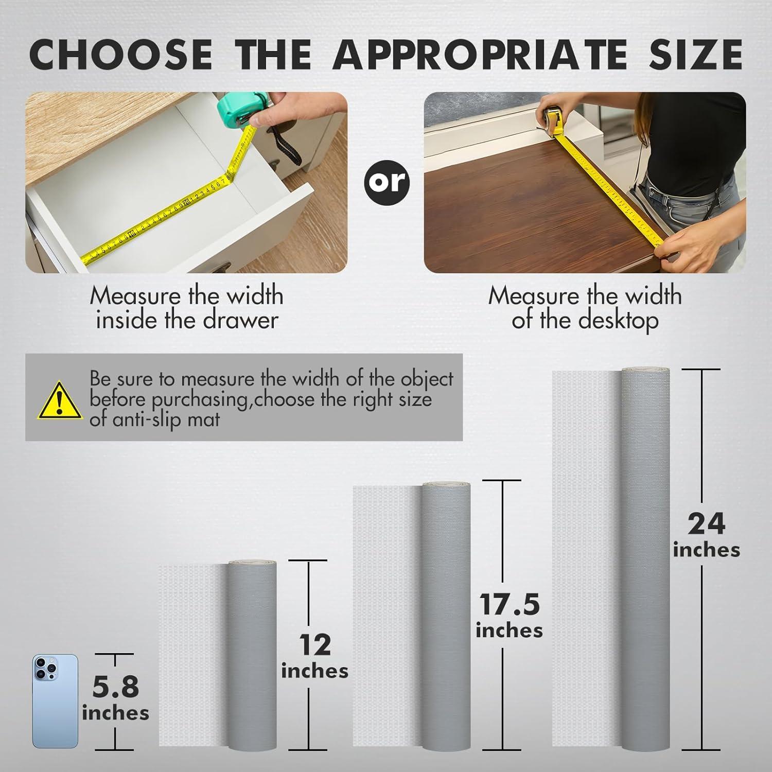 Forro de Estante Viseeko Gris 30.48 cm x 3.05 m Antideslizante