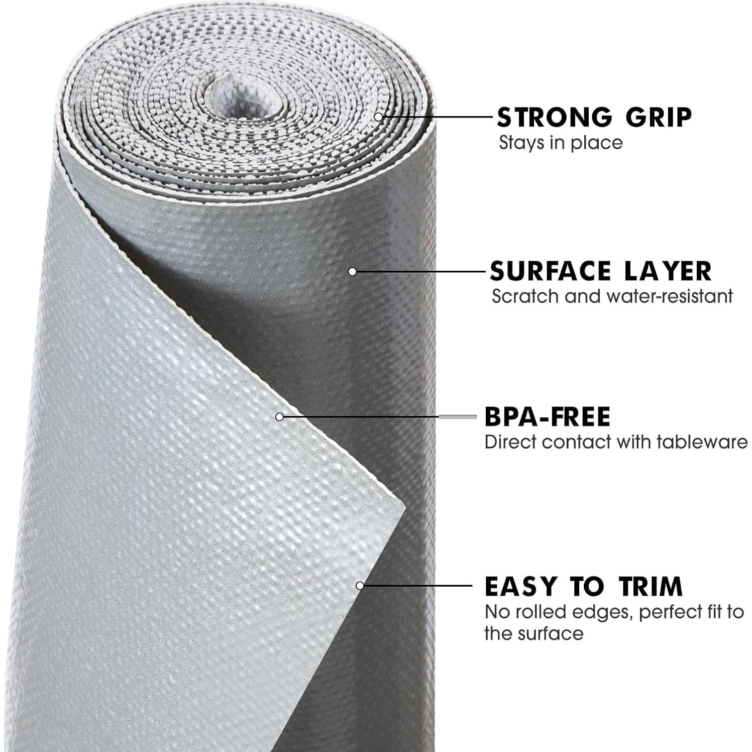 Forro de Estante Viseeko Gris 30.48 cm x 3.05 m Antideslizante