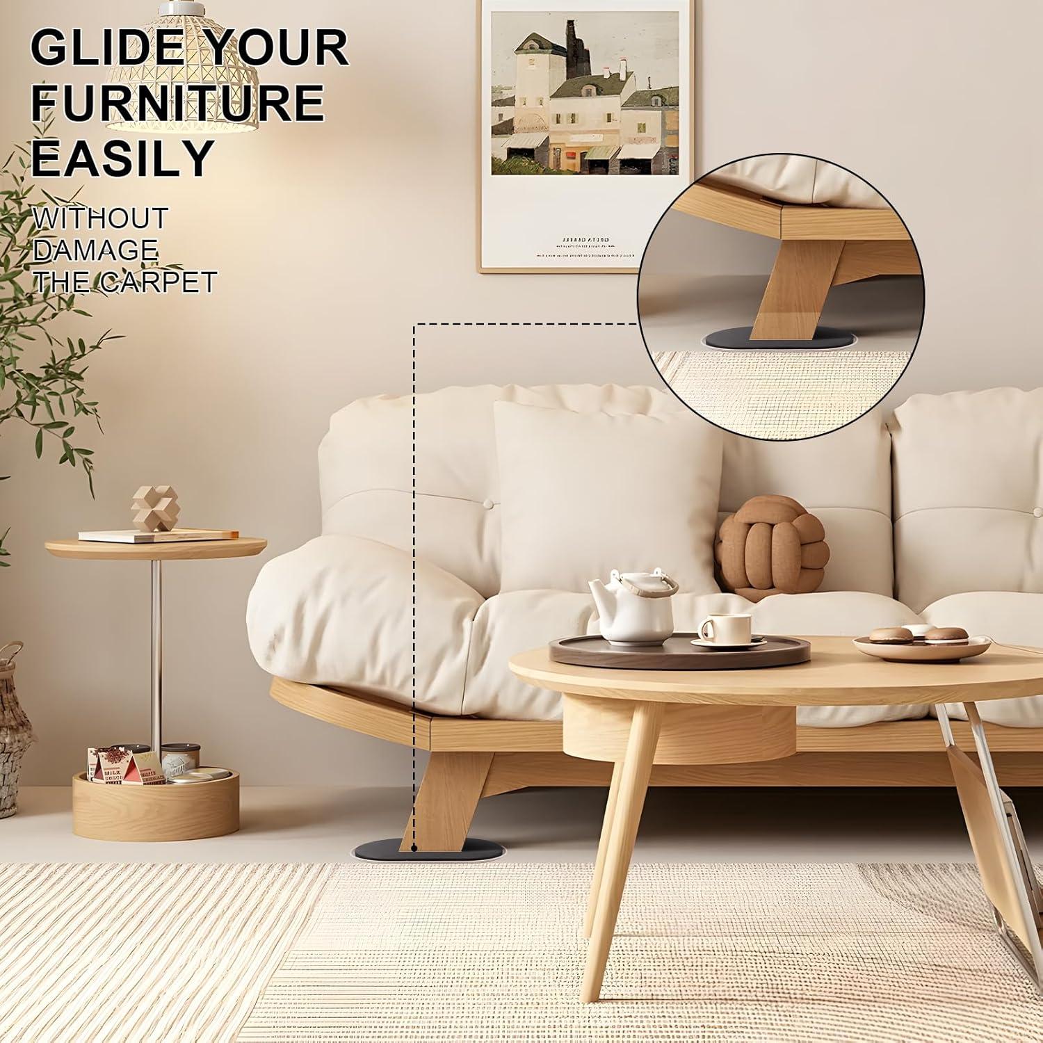 Deslizadores de Muebles 8PCS Nueva Espacio 24.1x14.6cm Beige