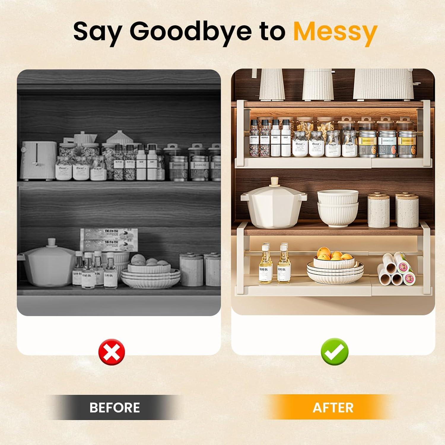 Cesta de Almacenamiento Expandible CINPIUK Bajo Estante 45 cm