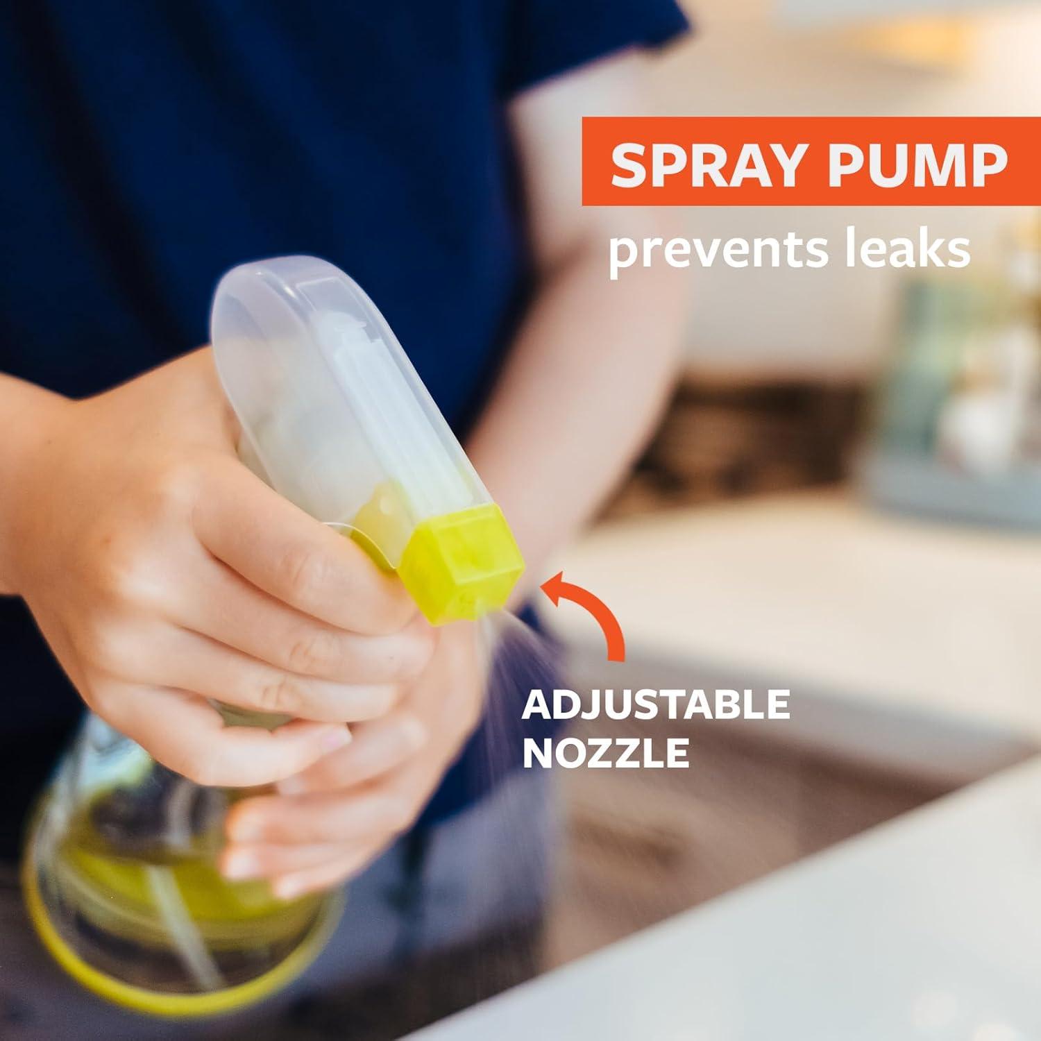 Botella de Spray de Vidrio Refillable Full Circle 16oz Verde