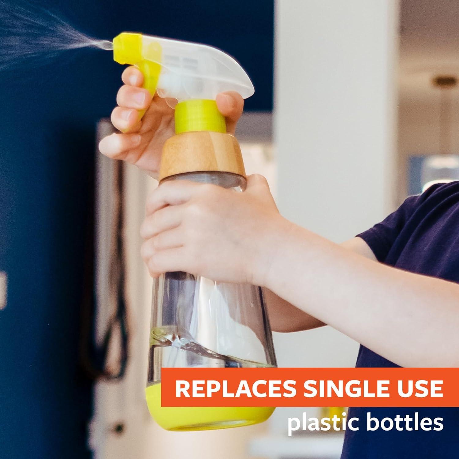 Botella de Spray de Vidrio Refillable Full Circle 16oz Verde