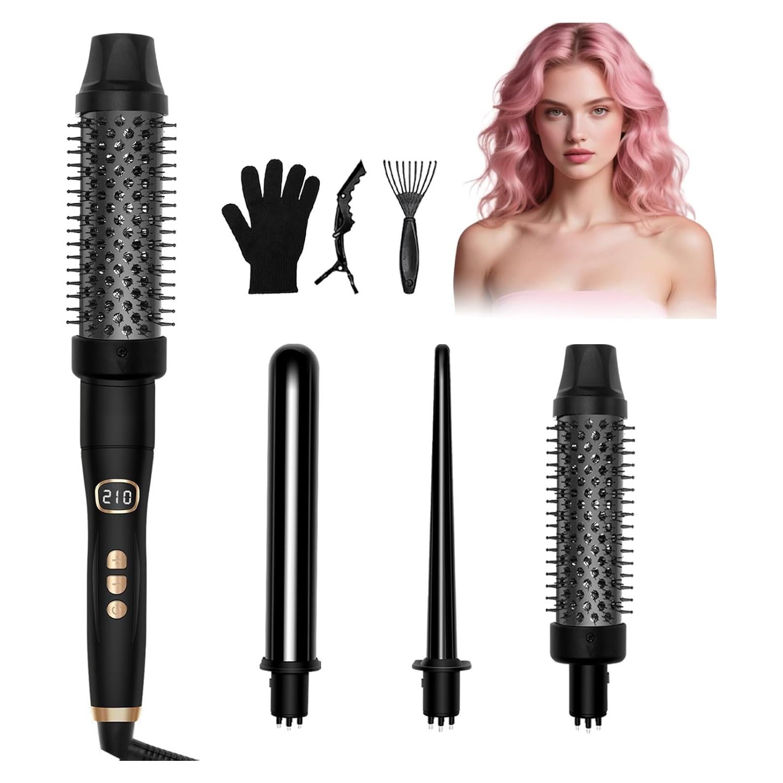 Juego de Plancha de Cabello 3 en 1 Ukliss - Varita, Cepillo y Rizador