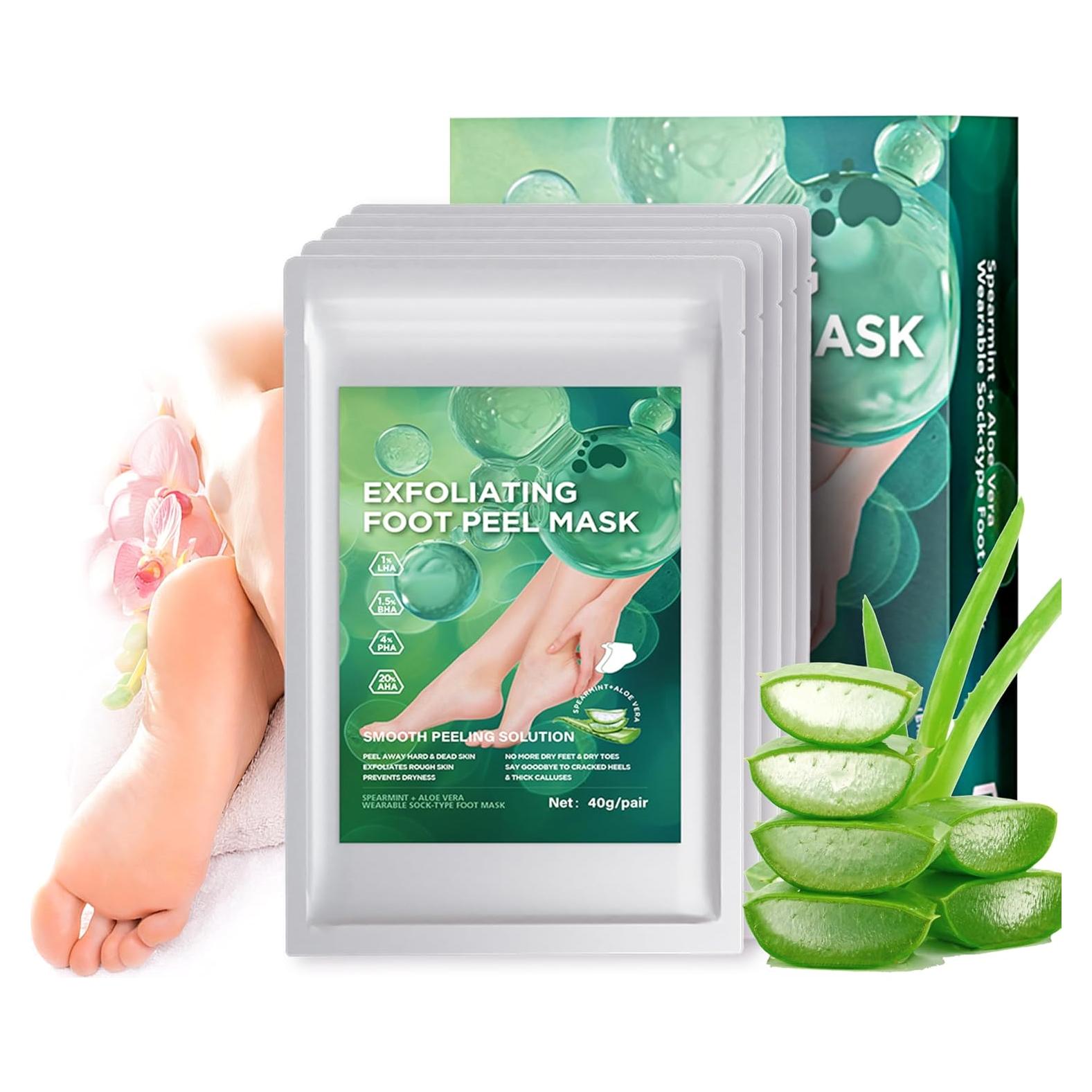 Mascarilla Exfoliante para Pies Dr.Pedi Aloe Vera - 5 Pares