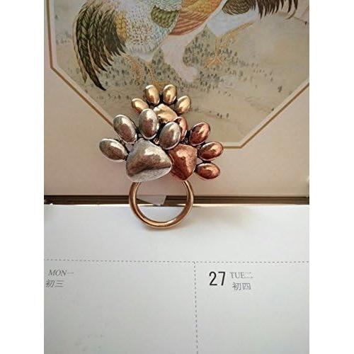 Insignia Magnética de Huella de Perro MANZHEN Plata 5x4cm