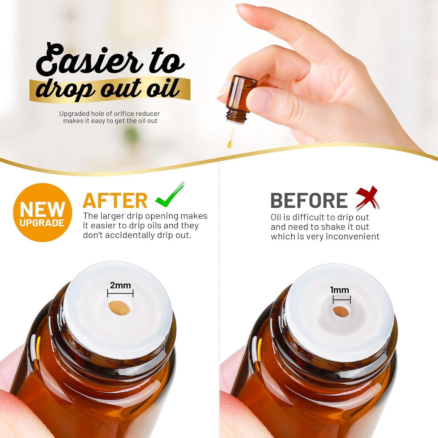 Botellas de Vidrio Ámbar 2ml Teenitor - Paquete de 100 Unidades