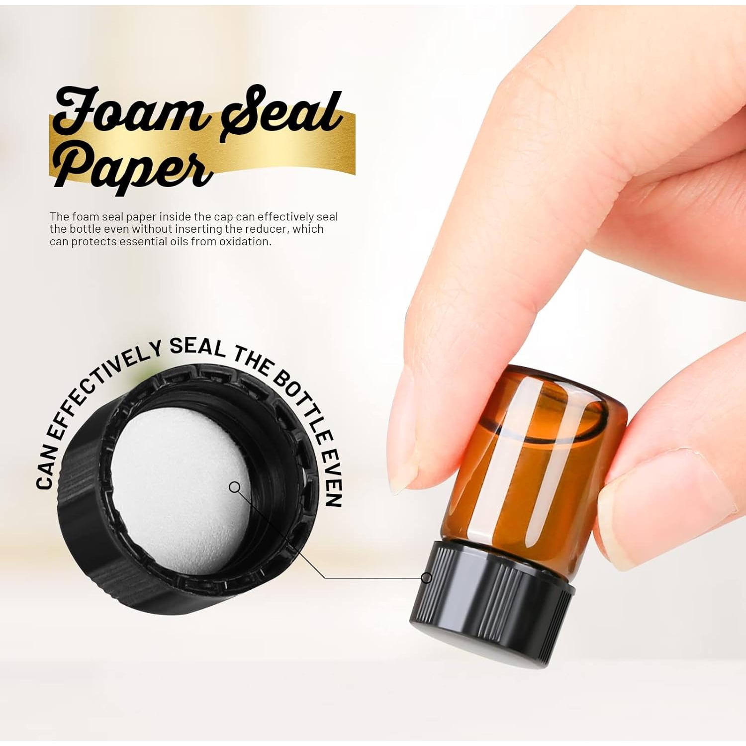 Botellas de Vidrio Ámbar 2ml Teenitor - Paquete de 100 Unidades