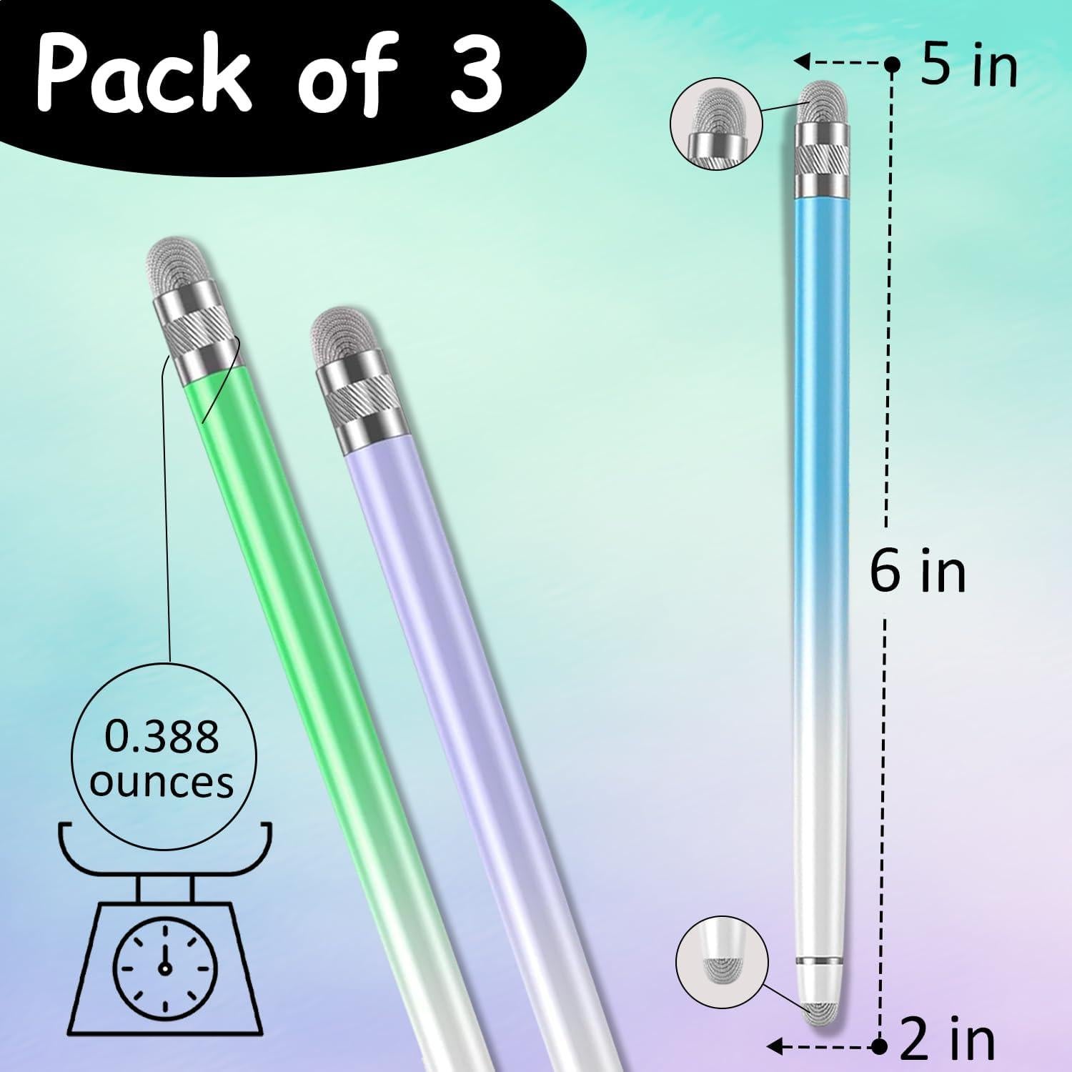 Lápiz Stylus TCD 3 Pack para Pantallas Táctiles - Alta Precisión