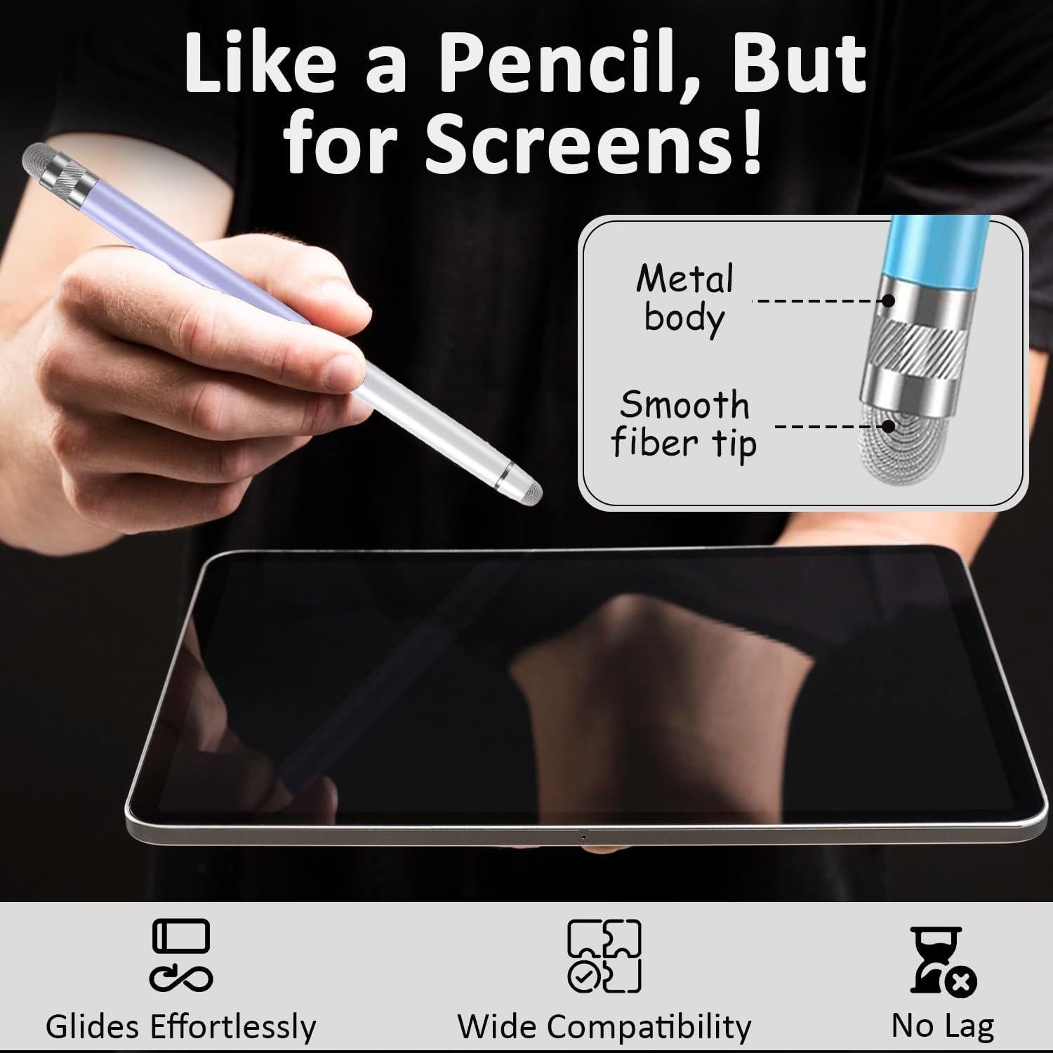 Lápiz Stylus TCD 3 Pack para Pantallas Táctiles - Alta Precisión