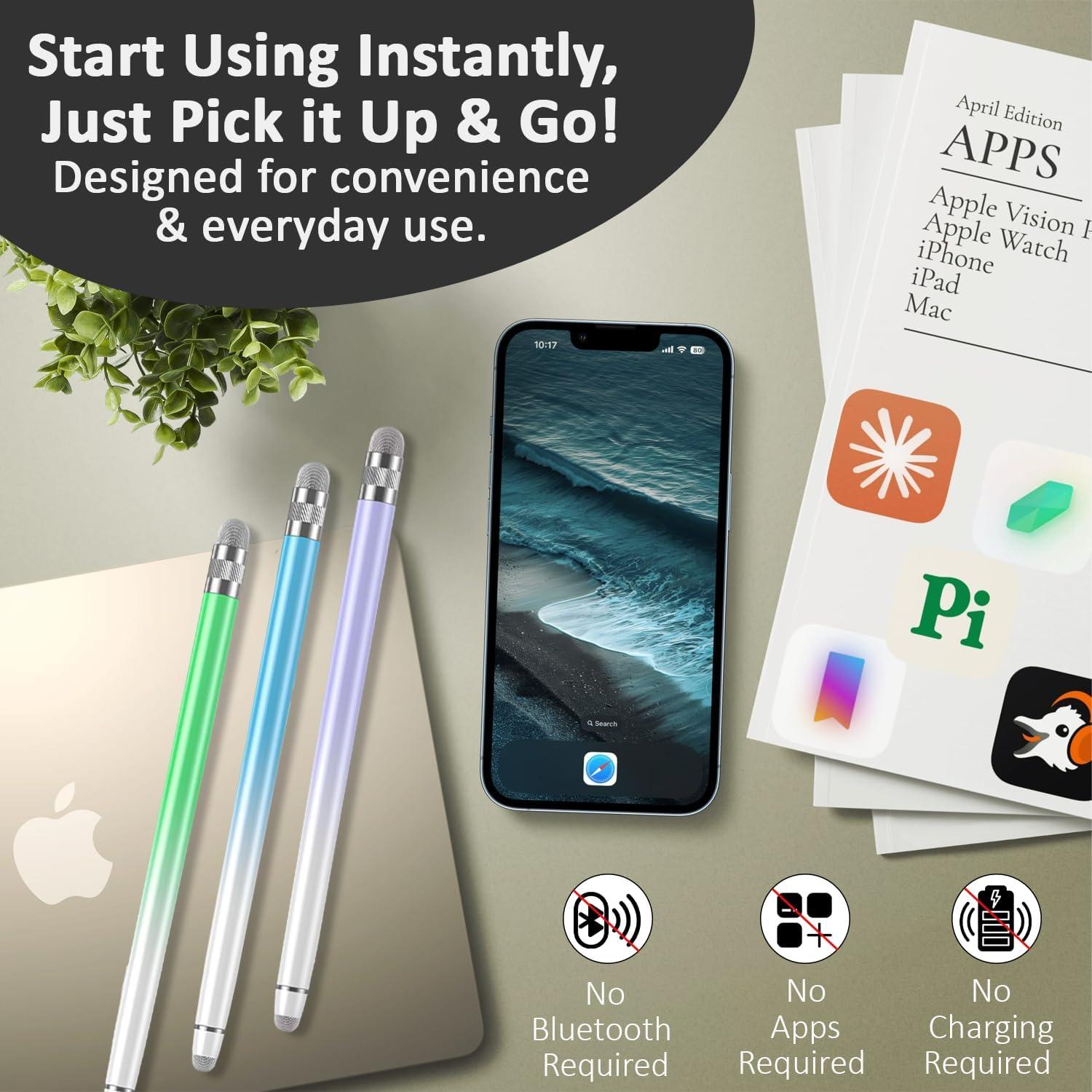 Lápiz Stylus TCD 3 Pack para Pantallas Táctiles - Alta Precisión