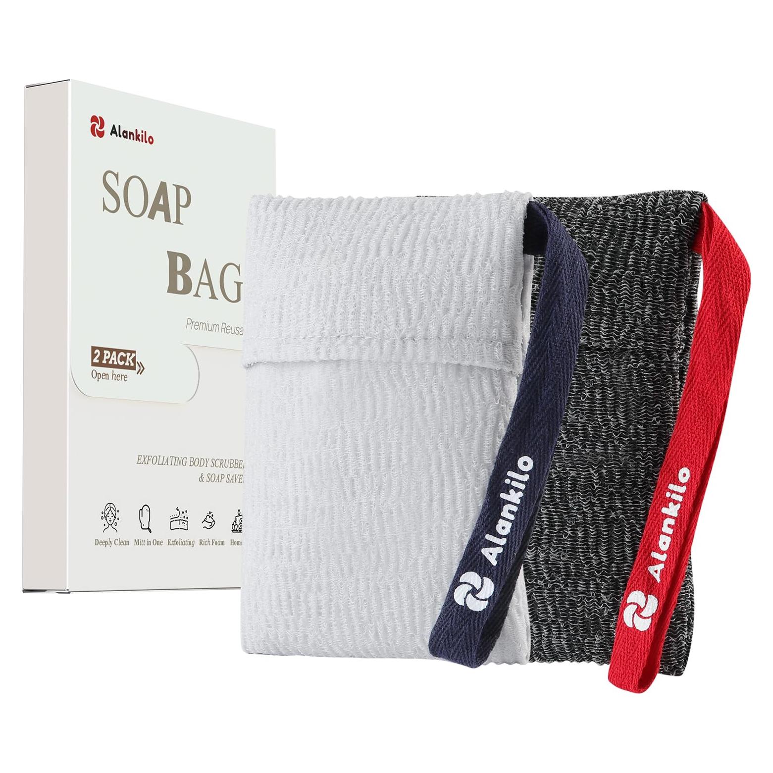 Bolsas Exfoliantes para Jabón Alankilo - 2 Piezas Gris