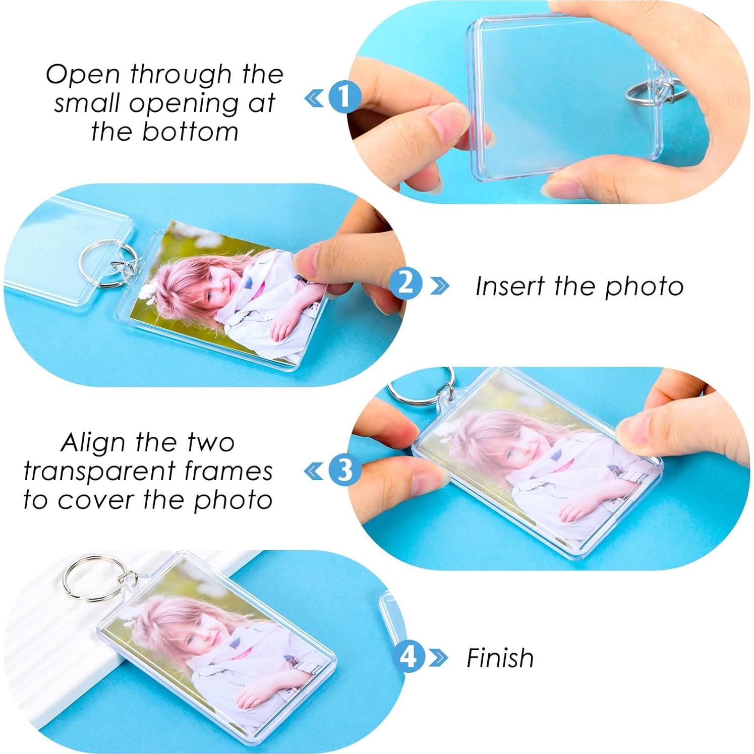 Llavero de Foto 12 Pcs ZHLISHQINJJ Acrílico Transparente