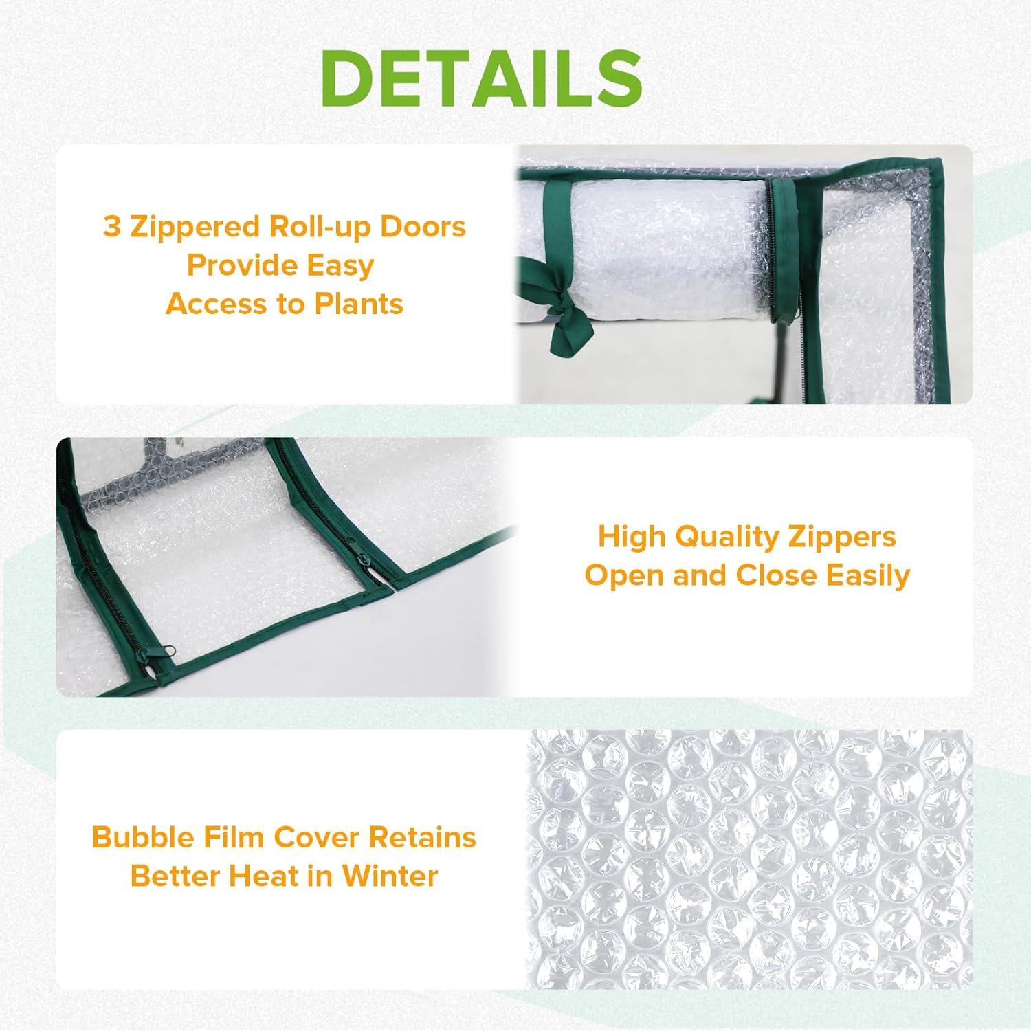 Invernadero Bajo EAGLE PEAK 243.84x91.44x91.44 cm con Cremallera