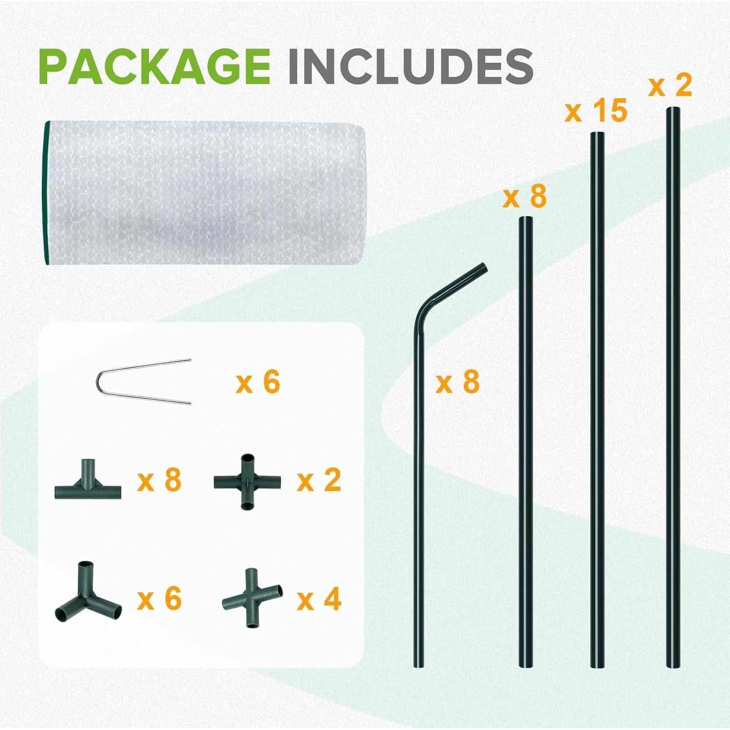 Invernadero Bajo EAGLE PEAK 243.84x91.44x91.44 cm con Cremallera