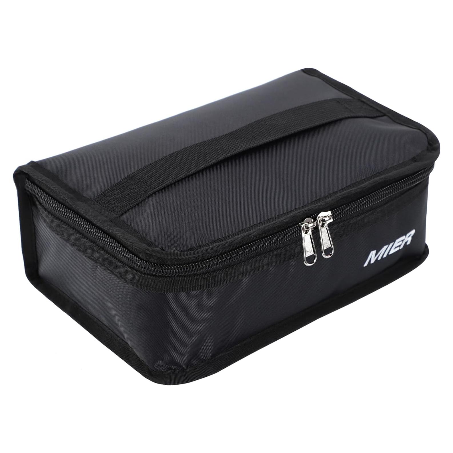 Bolsa Térmica Aislada MIER Mini Almuerzo Niños Negra 3L