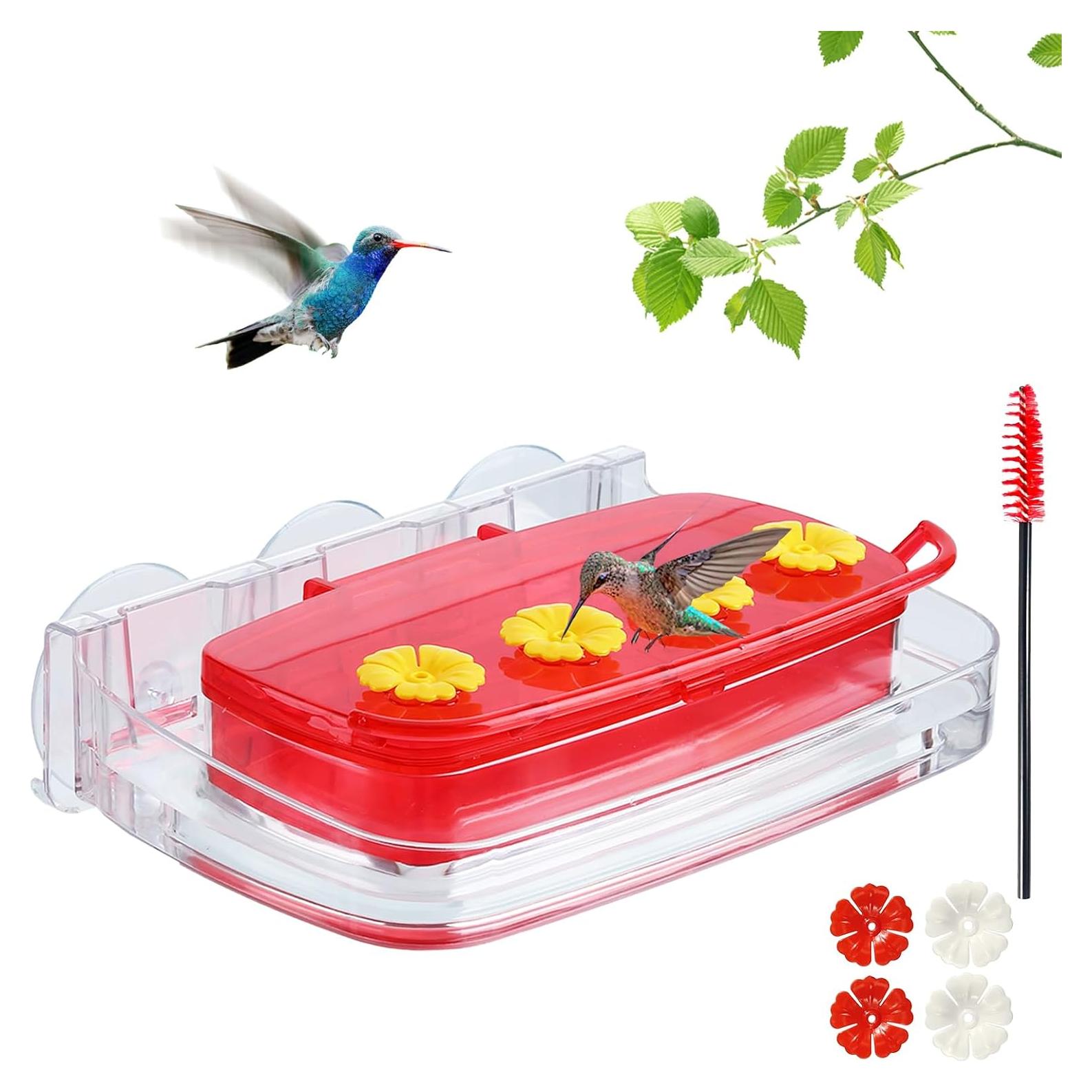 Comedero para Colibríes HCGADON Ventana 0.29L Rojo Antihormigas