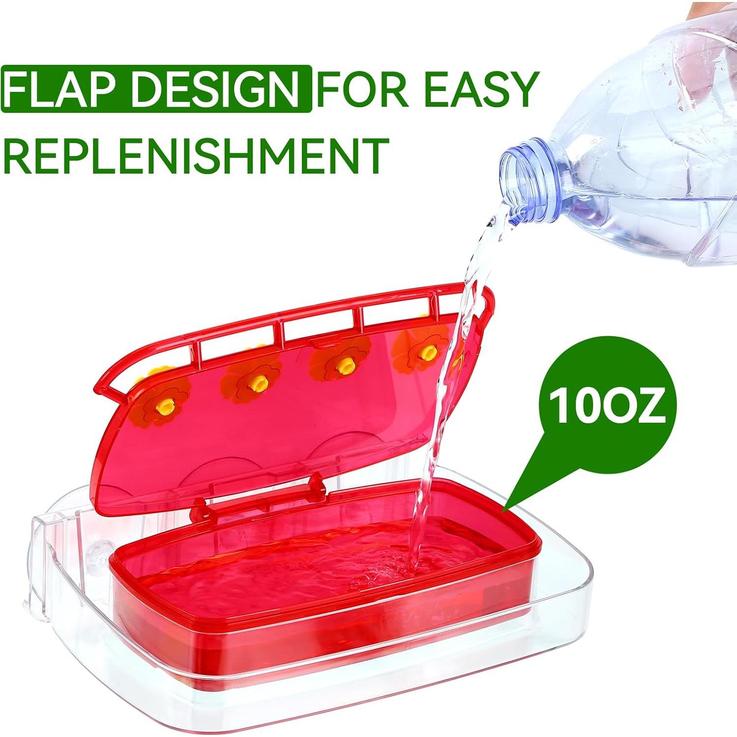 Comedero para Colibríes HCGADON Ventana 0.29L Rojo Antihormigas