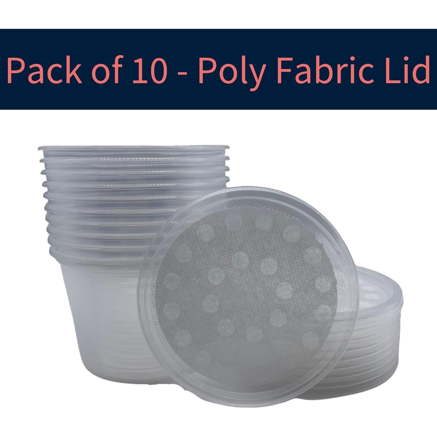 10 Tazas Deli 16 oz con Tapas Ventiladas Snout & Shell