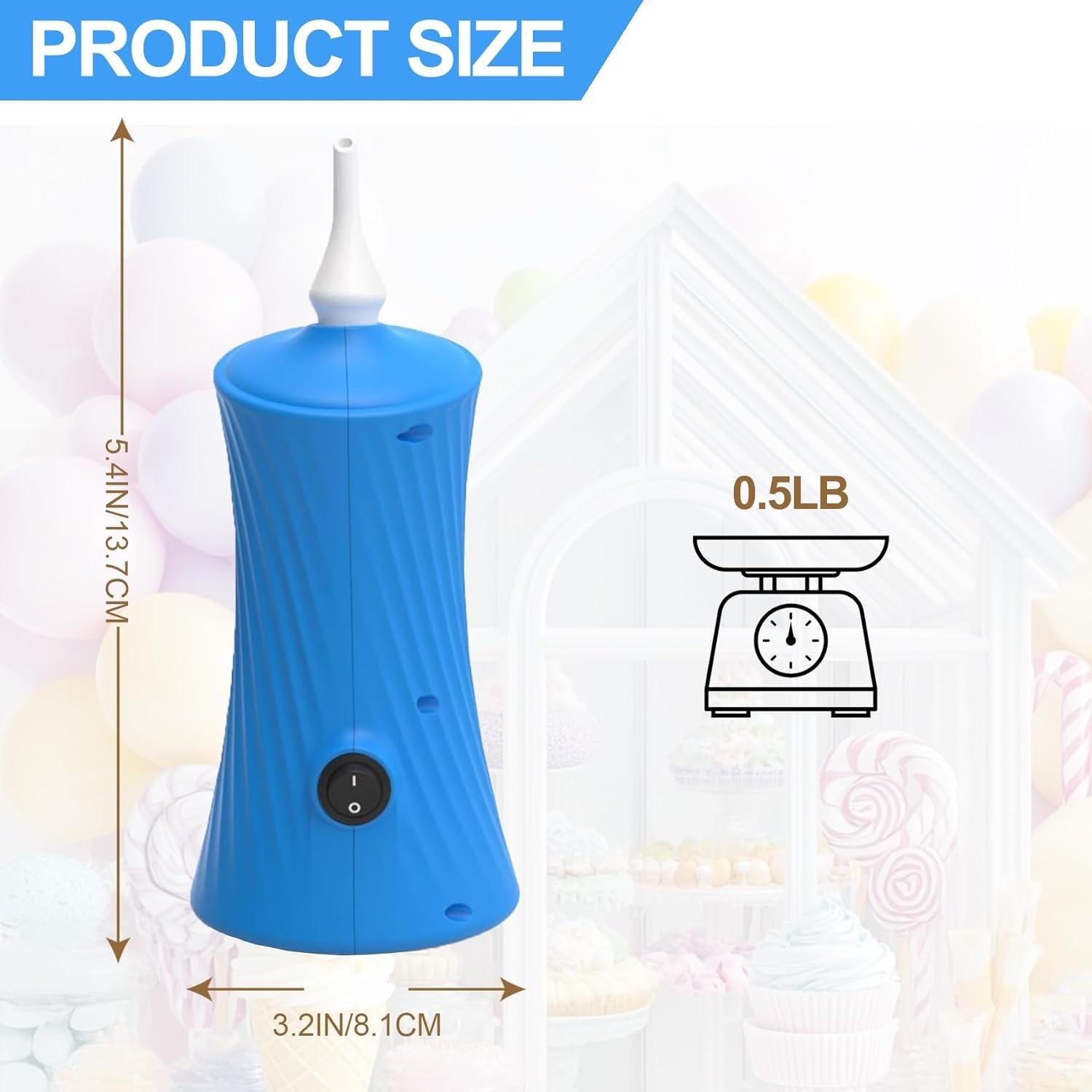 Bomba de Globo Eléctrica MontValent 1 - Inflador Portátil Azul