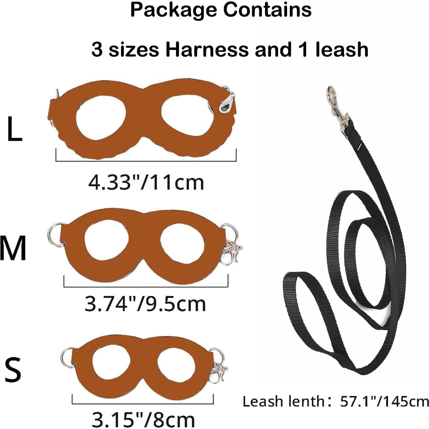 Juego de Arnés y Correa Meow&Woof para Gliders Negro 3 Tamaños