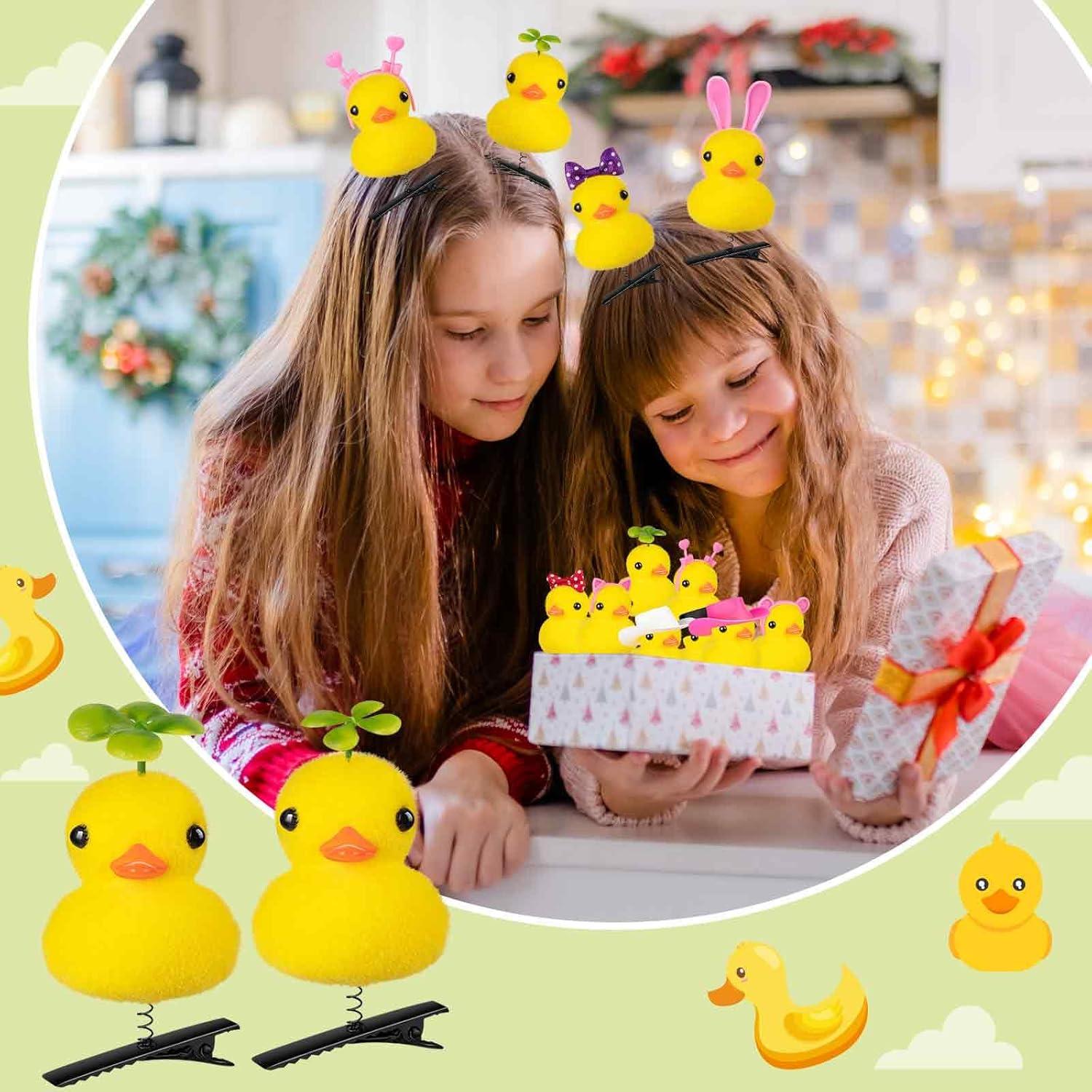 12 Clips de Pelo de Pato Amarillo JMZYJZH - Accesorios Divertidos