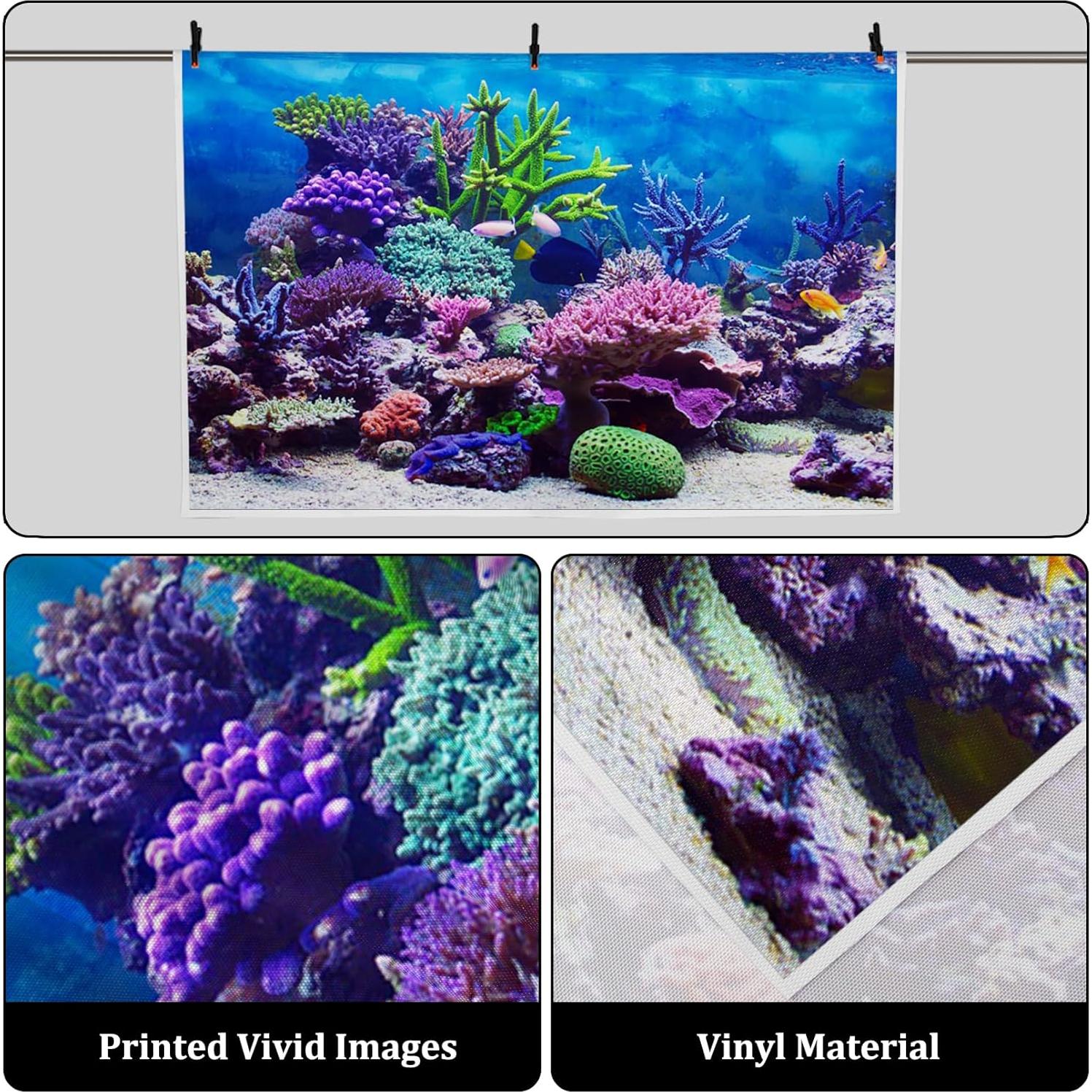 Fondo Fotográfico AOFOTO 152x91 cm Coral y Peces Marinos