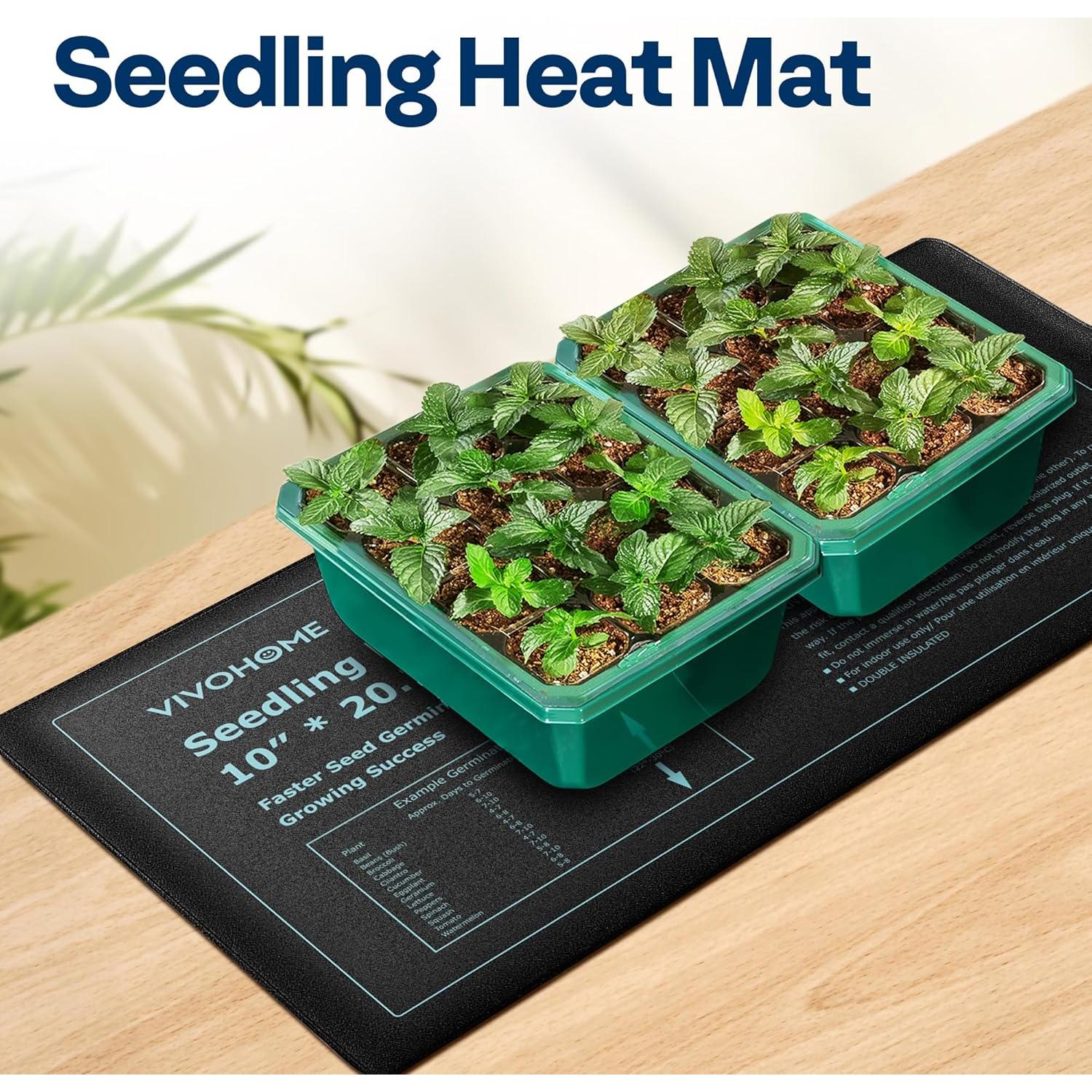 Almohadilla Térmica VIVOHOME 20W para Plántulas 25.4x52.7cm