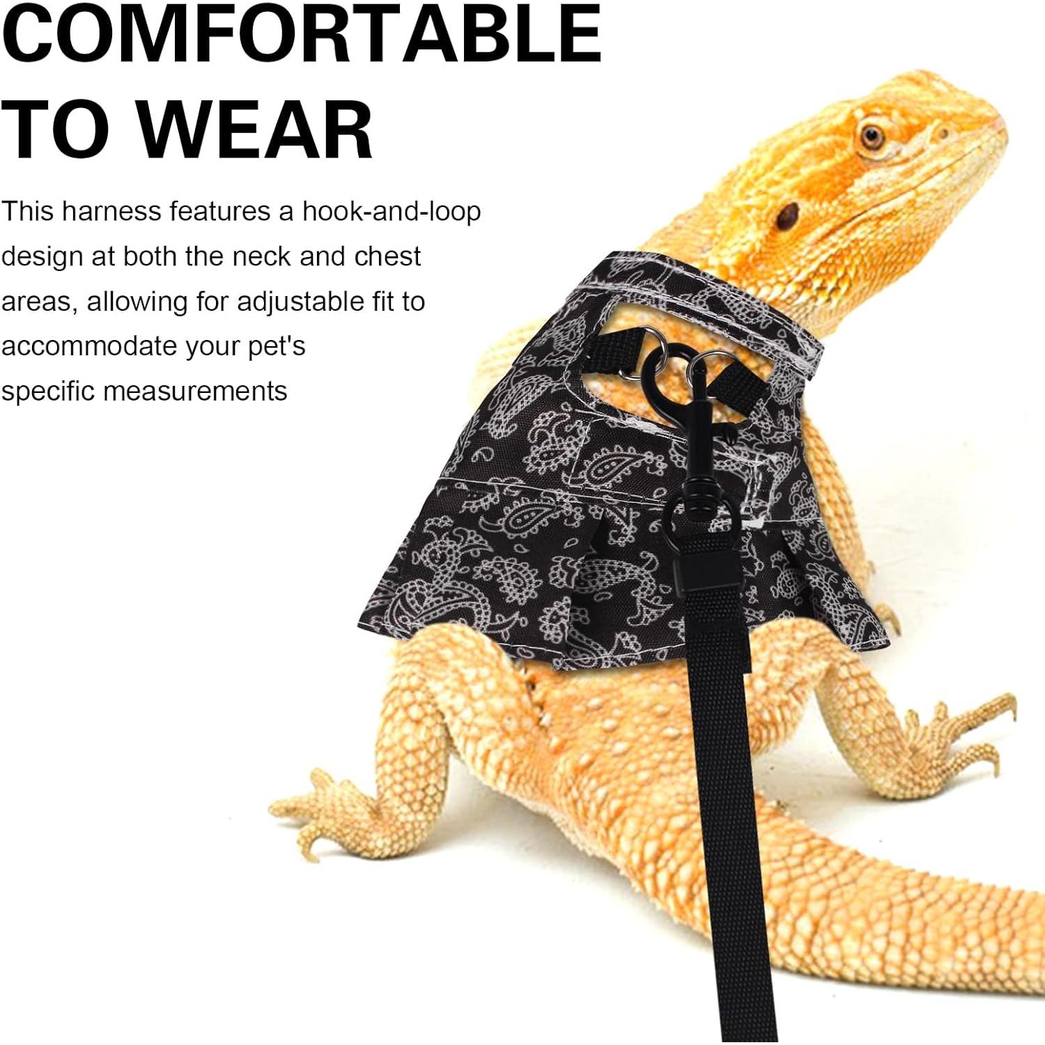 Conjunto Arnés y Correa Ajustable Fnaobai para Reptiles