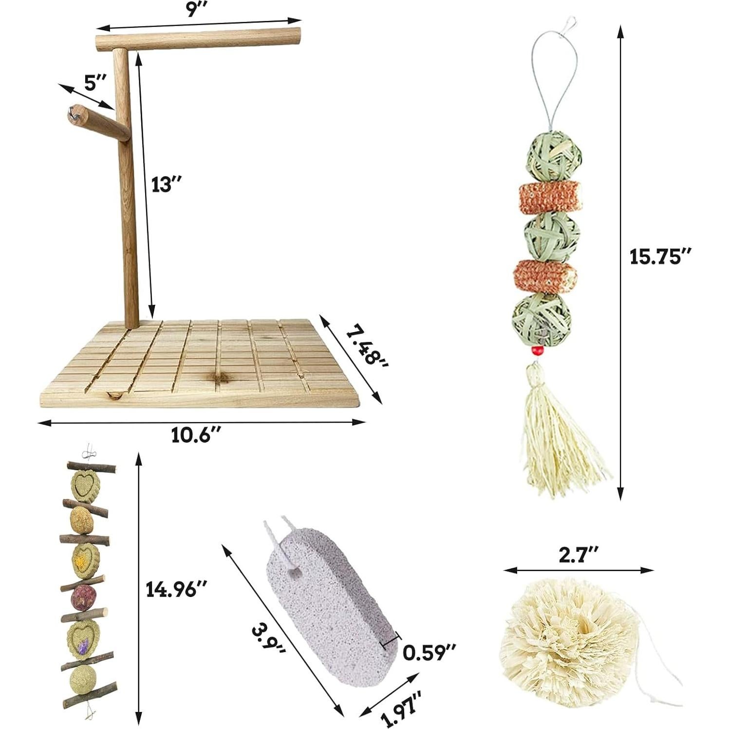 Juguete de Masticar para Conejos Kathson - Plataforma de Madera
