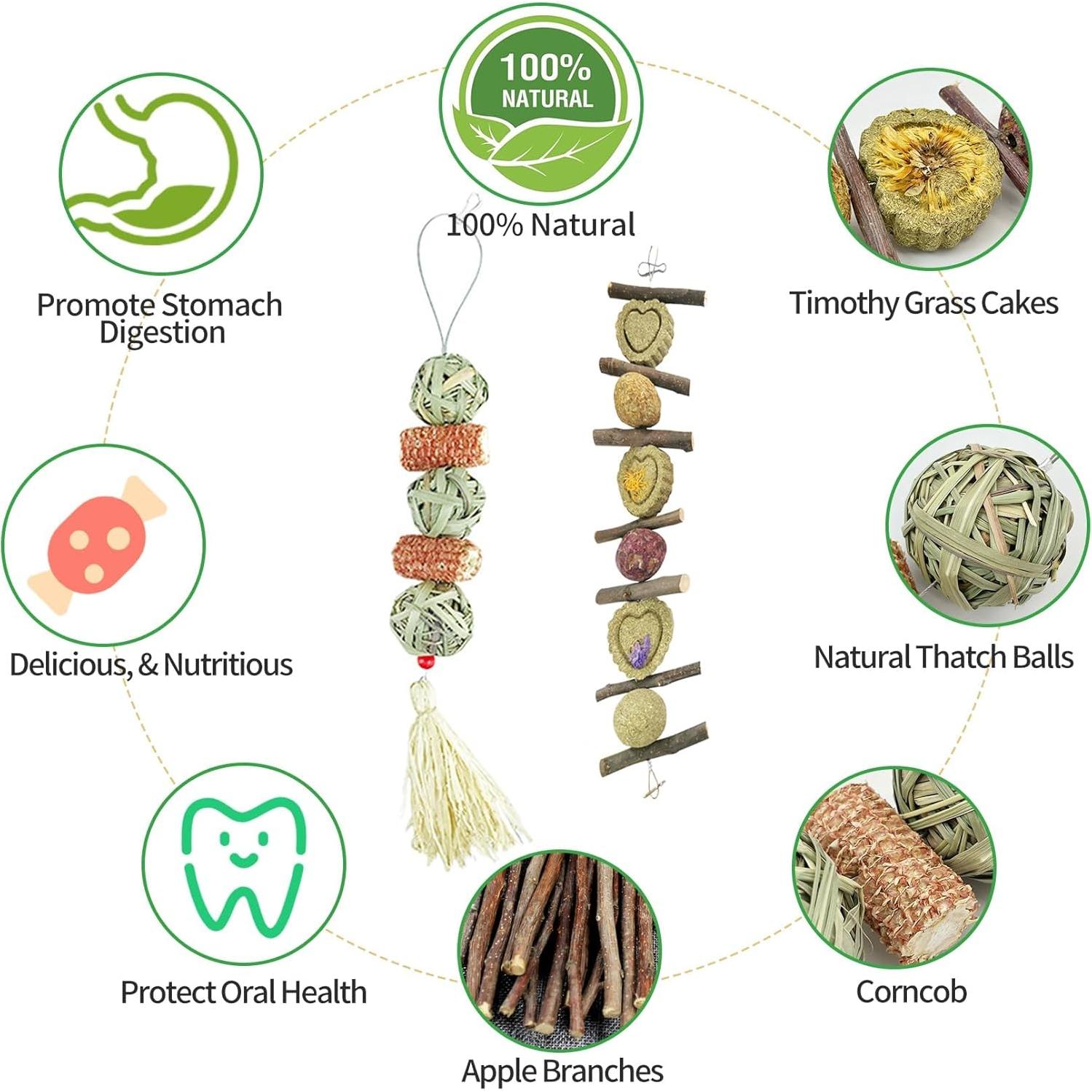 Juguete de Masticar para Conejos Kathson - Plataforma de Madera