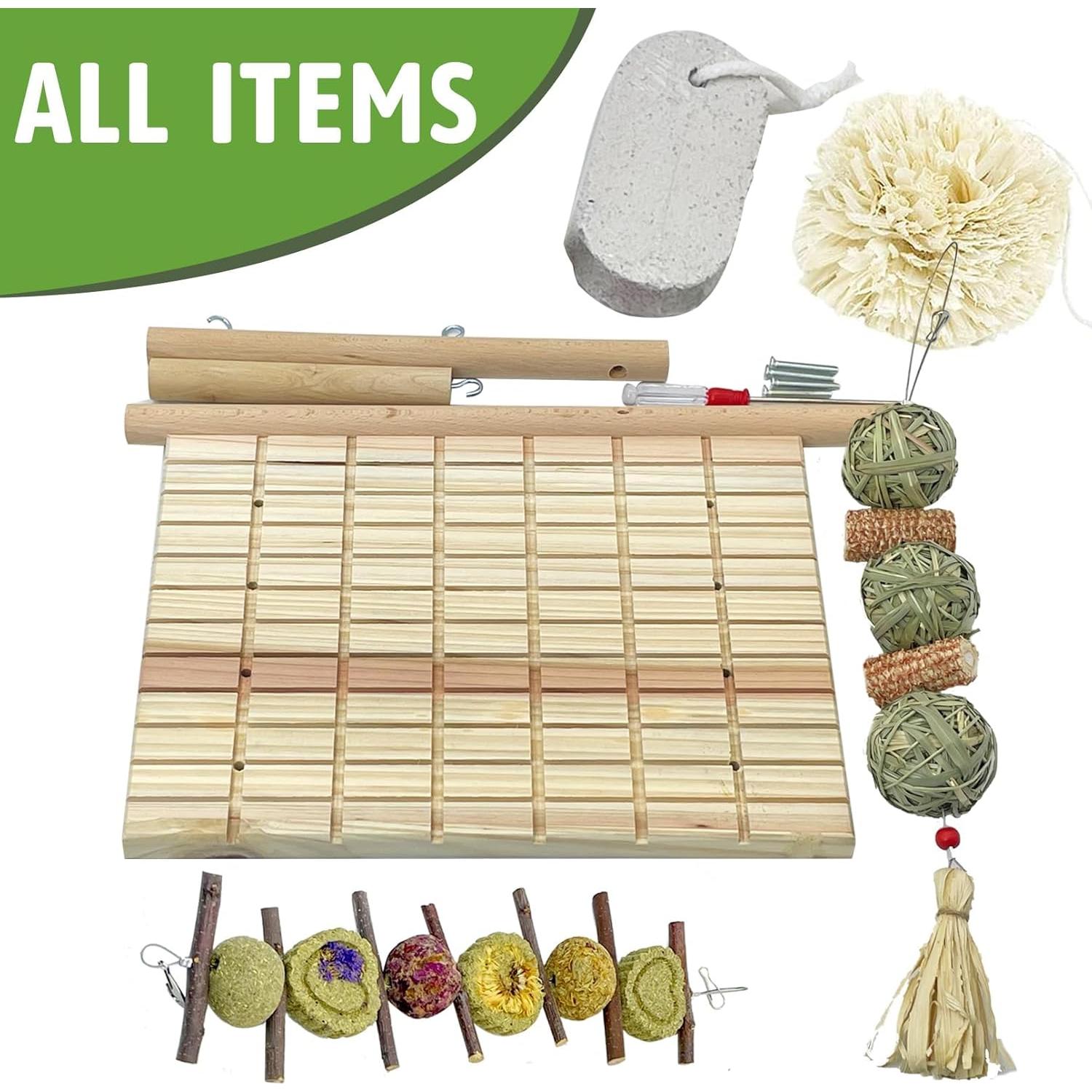 Juguete de Masticar para Conejos Kathson - Plataforma de Madera