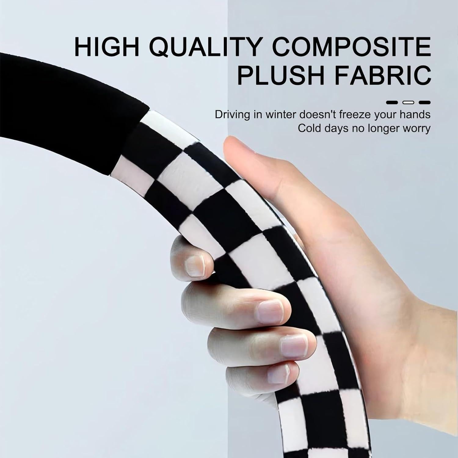 Funda Elástica para Volante de Coche gunroil 14-15" Negro y Rojo