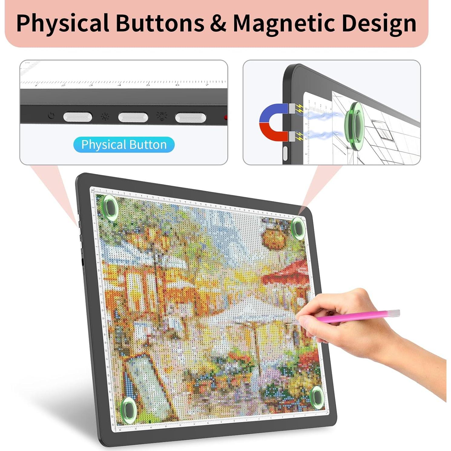 Pad de Luz A3 YINGWOND Recargable 4000mAh 46.2x34cm LED