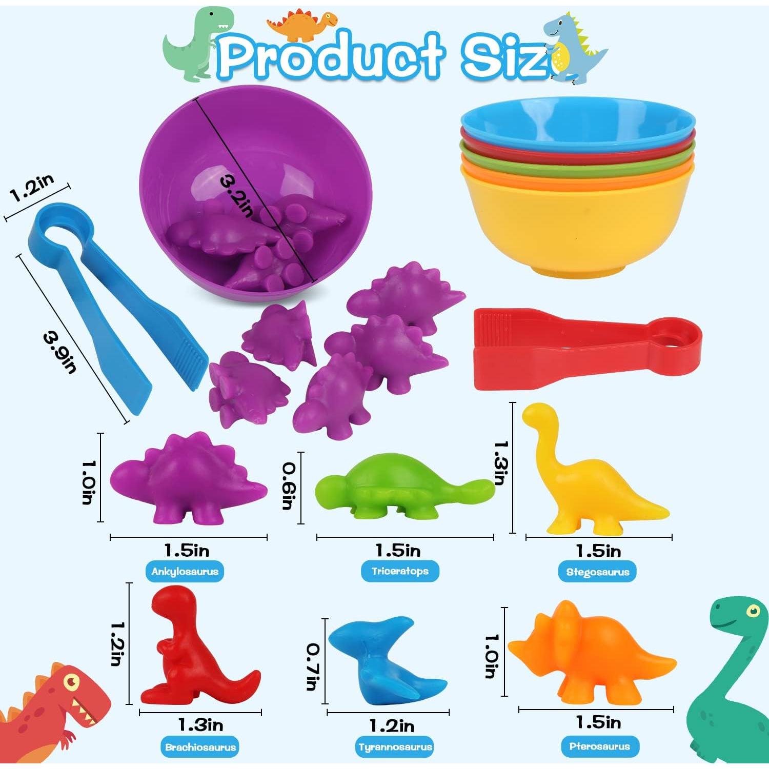 Juego de Clasificación de Dinosaurios LOKIPA 48 Piezas Educativo