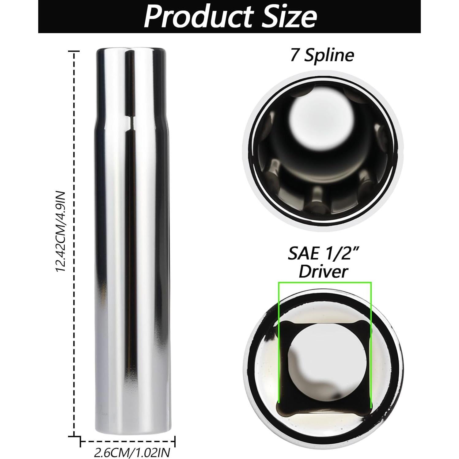 Llave de Enchufe para Tuercas de Picos OXDFK 7 Puntas 125mm