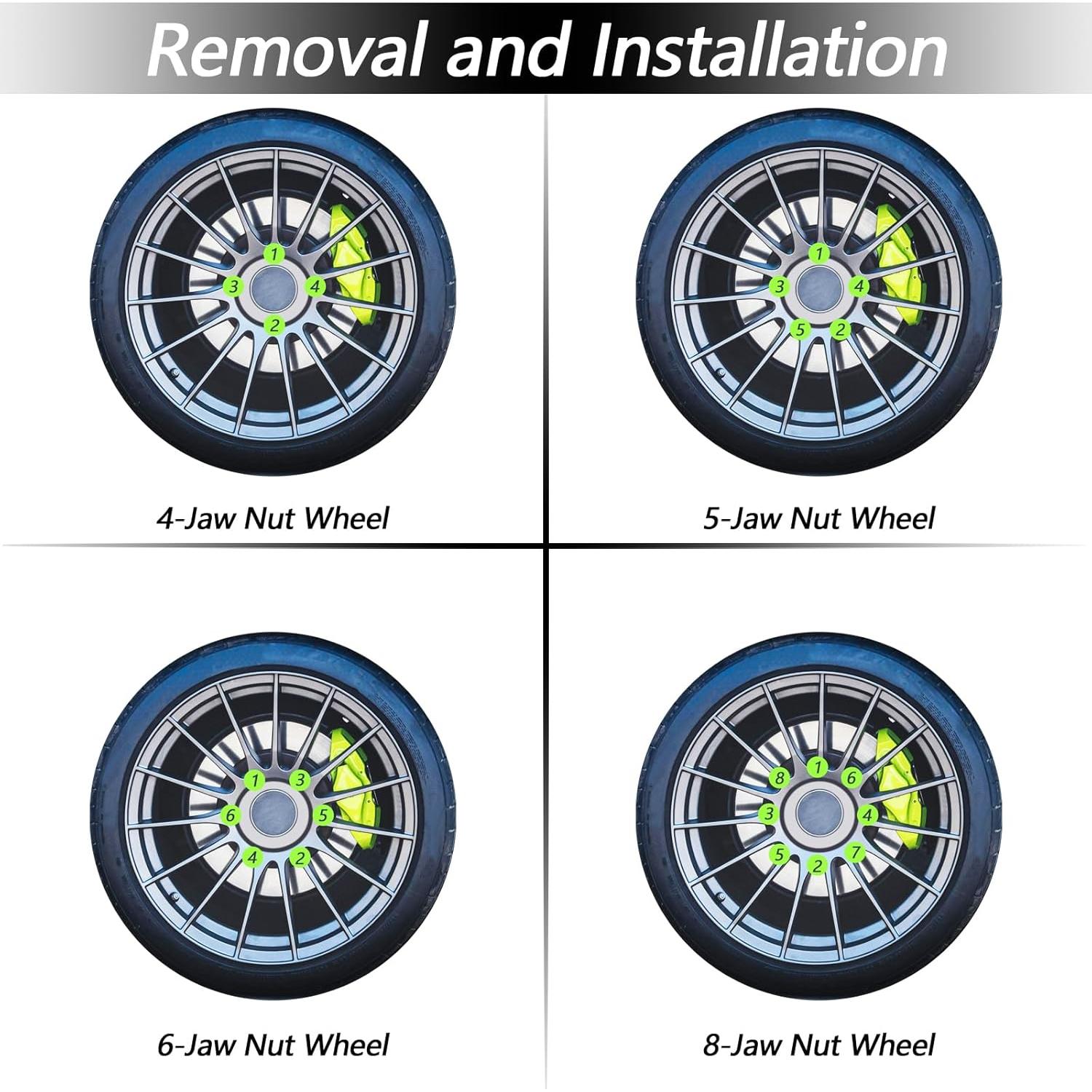 Llave de Enchufe para Tuercas de Picos OXDFK 7 Puntas 125mm