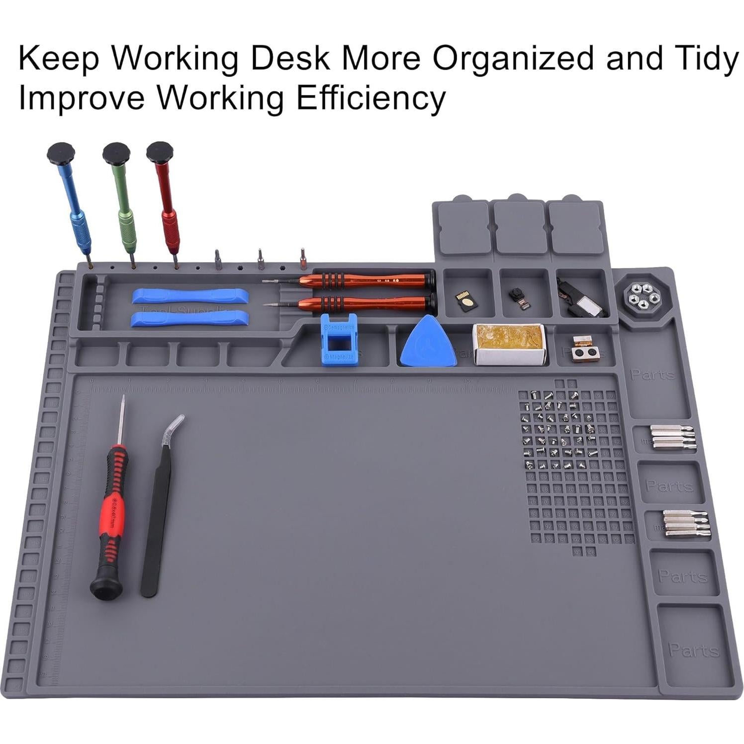 Alfombrilla de Soldadura Silicona U.S CAYEDA 44x30cm Resistente al Calor