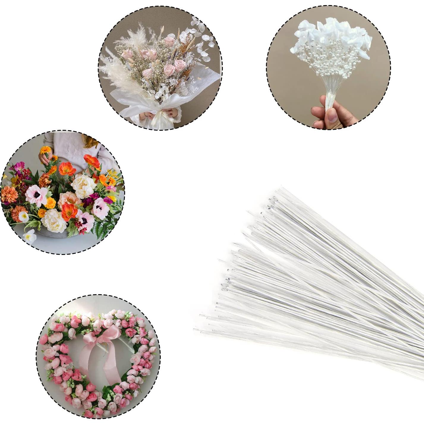 Alambre Floral Blanco DECORA 18 Gauge 40.64 cm 50 Piezas