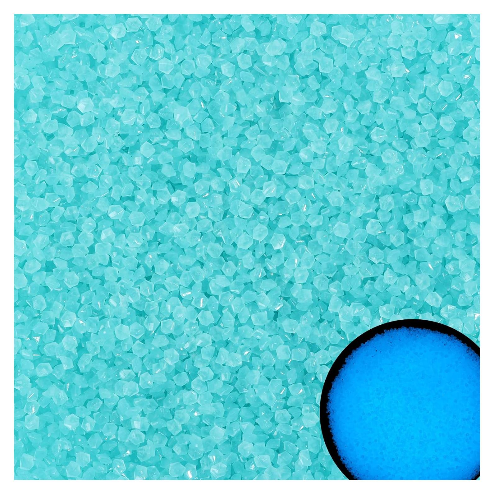 Piedras Brillantes Luminosa Azul 250g para Acuarios DIY