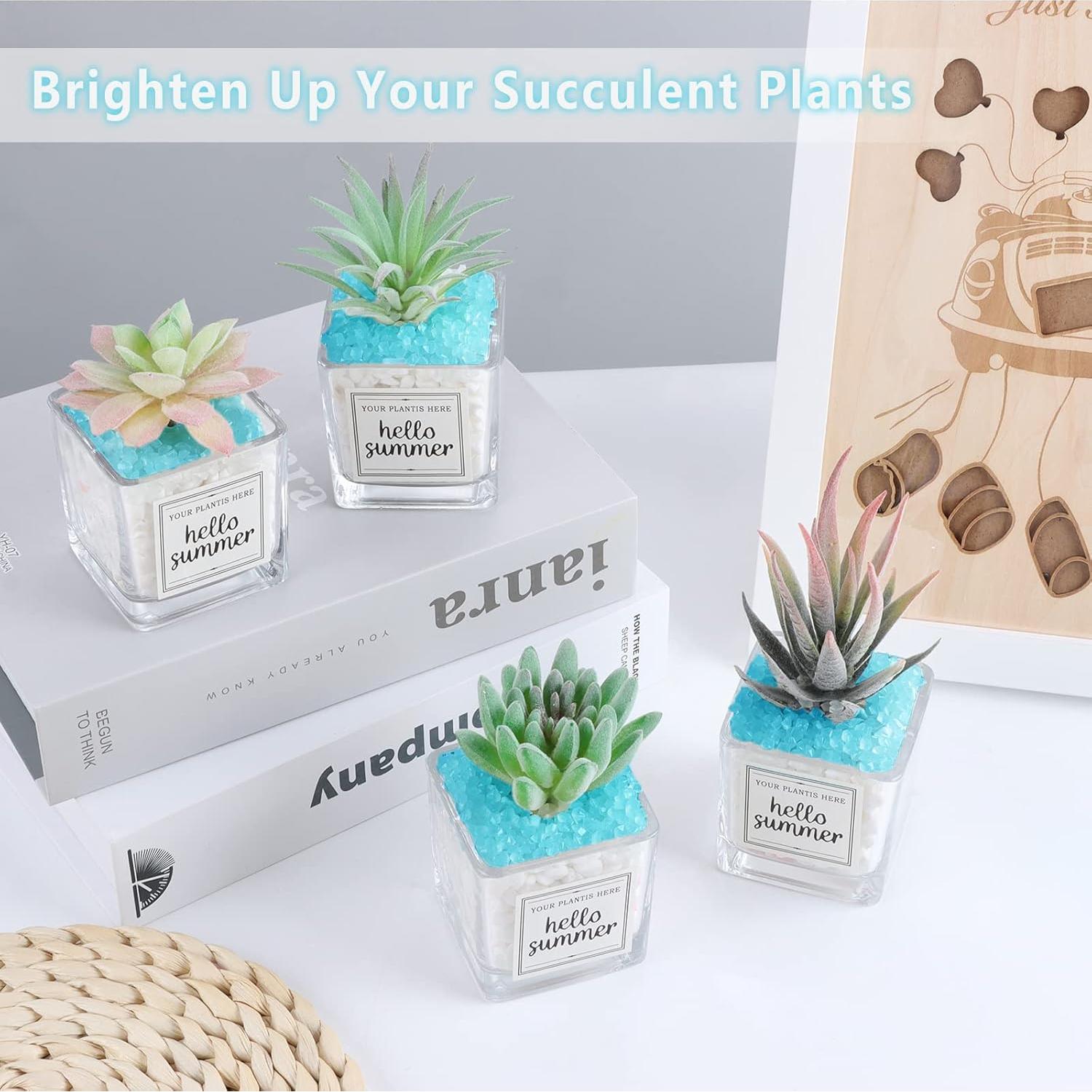 Piedras Brillantes Luminosa Azul 250g para Acuarios DIY