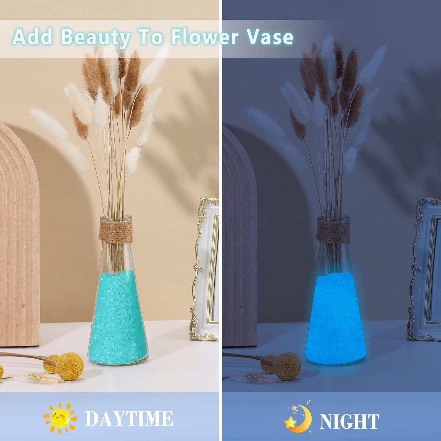 Piedras Brillantes Luminosa Azul 250g para Acuarios DIY