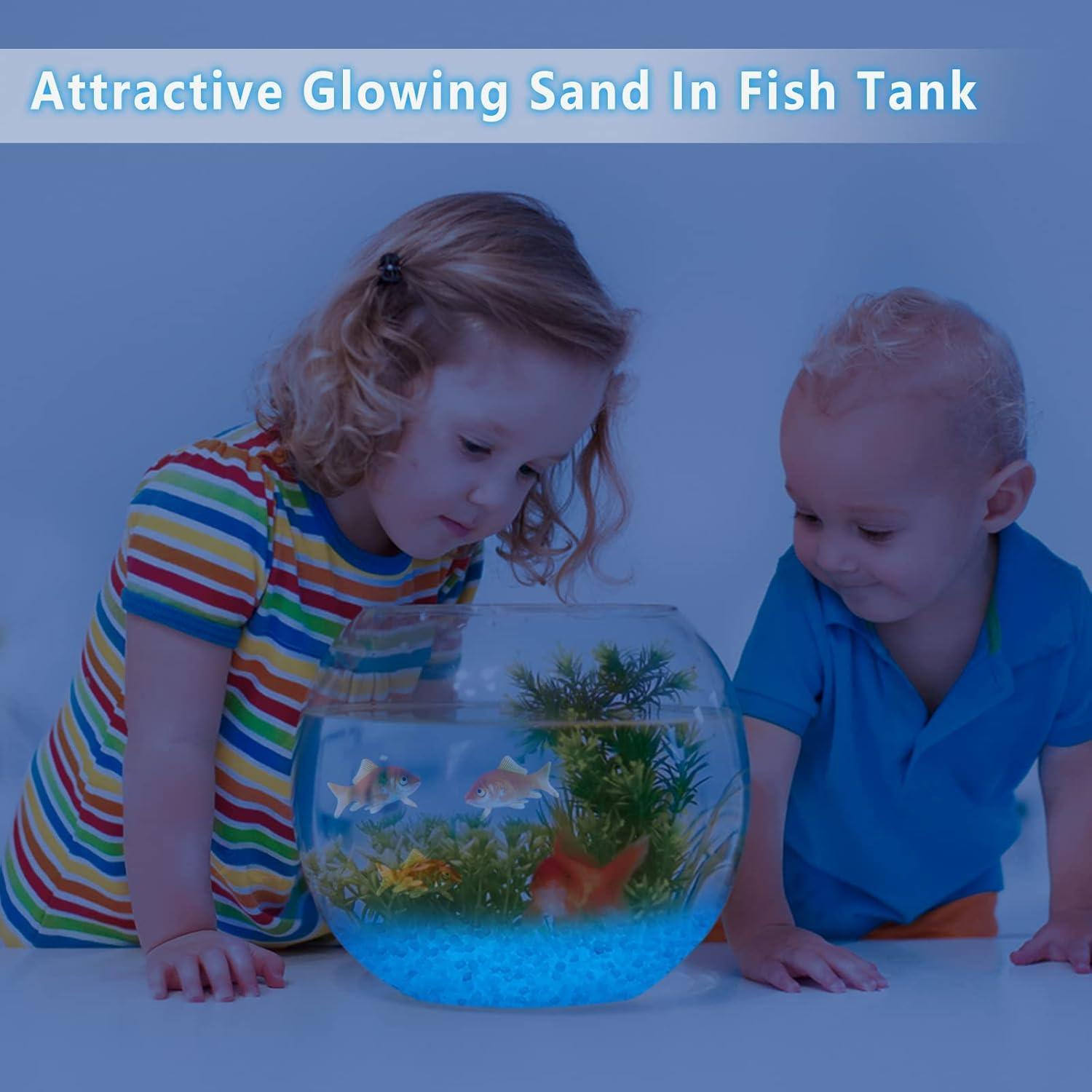 Piedras Brillantes Luminosa Azul 250g para Acuarios DIY