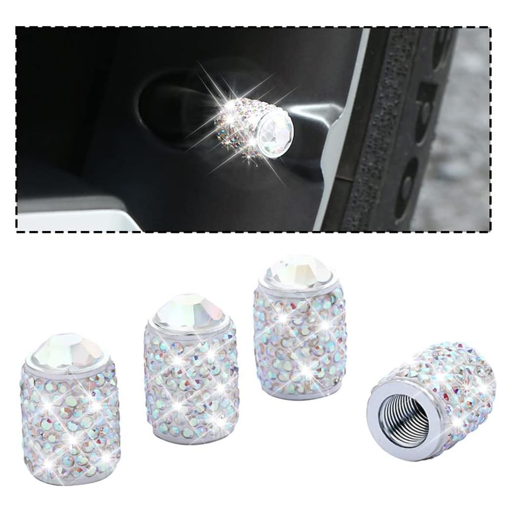 Tapas de Válvula Bling Zipelo - Paquete de 4 - Color AB