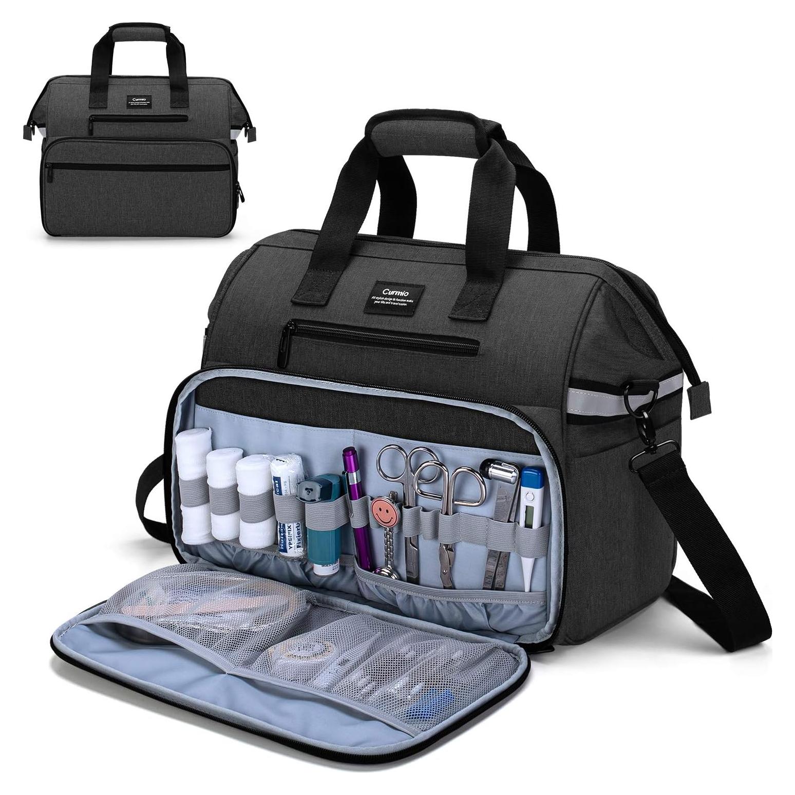 Bolsa Médica CURMIO para Enfermeras, Negra, 42x25x37 cm