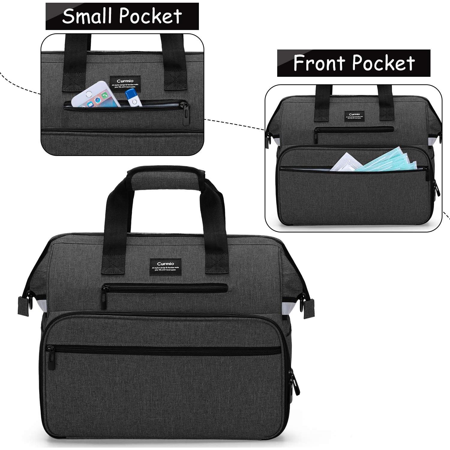 Bolsa Médica CURMIO para Enfermeras, Negra, 42x25x37 cm