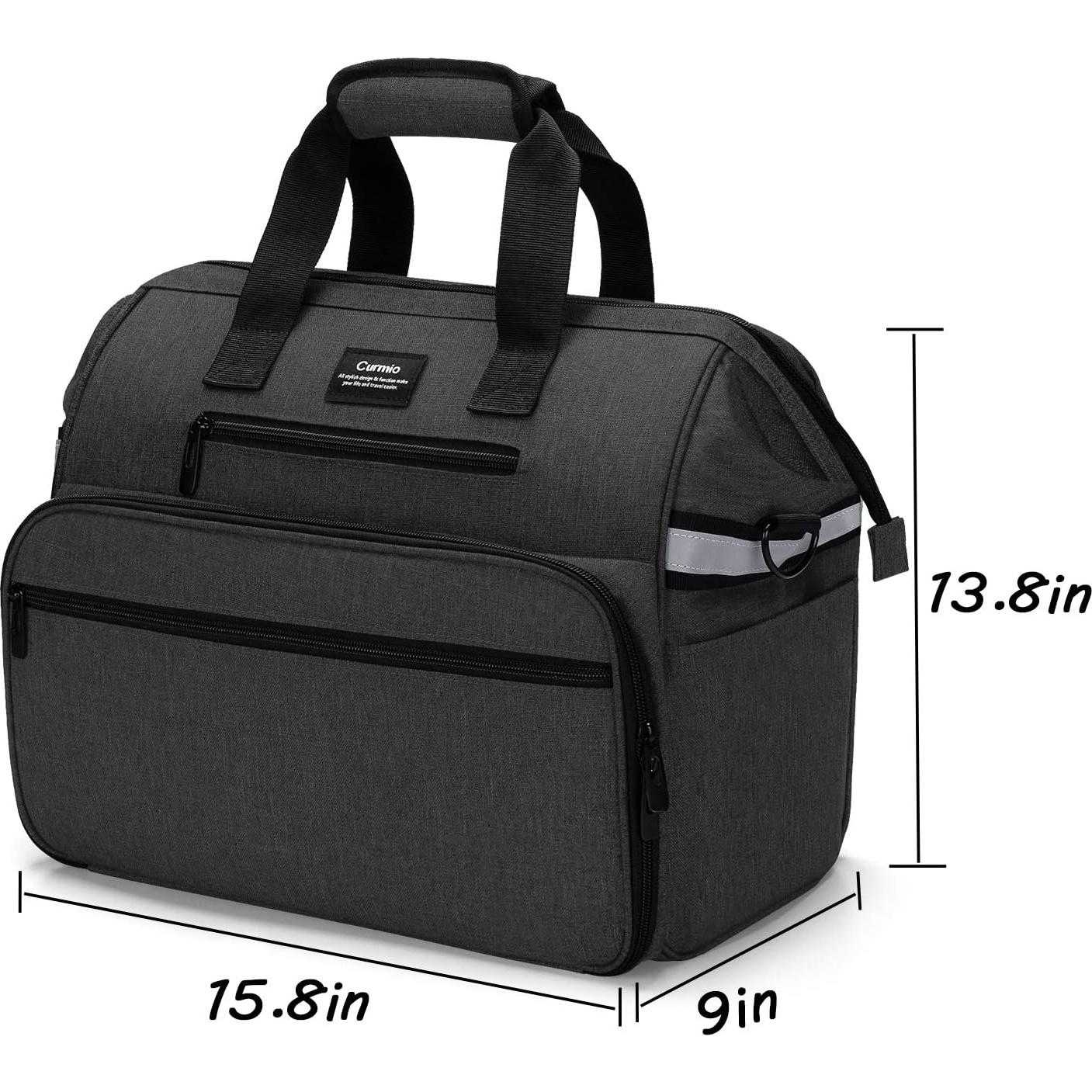 Bolsa Médica CURMIO para Enfermeras, Negra, 42x25x37 cm